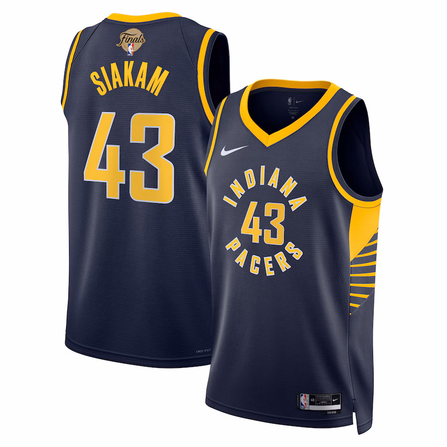 Unisex Indiana Pacers Pascal Siakam  Navy 2025 NBA Finals Swingman Jersey - Icon Edition