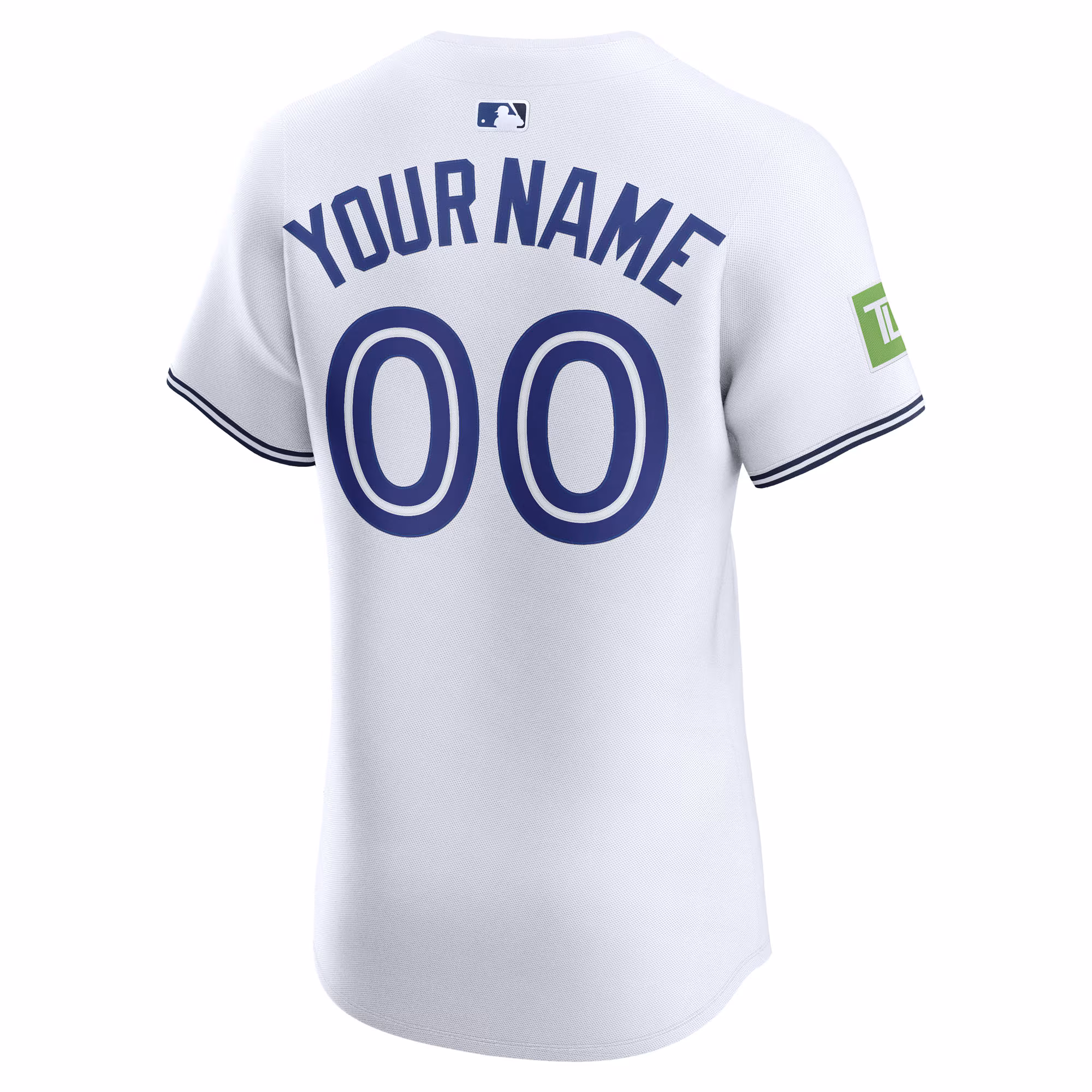Toronto Blue Jays Home Elite Sponsor Patch Custom Jersey - White
