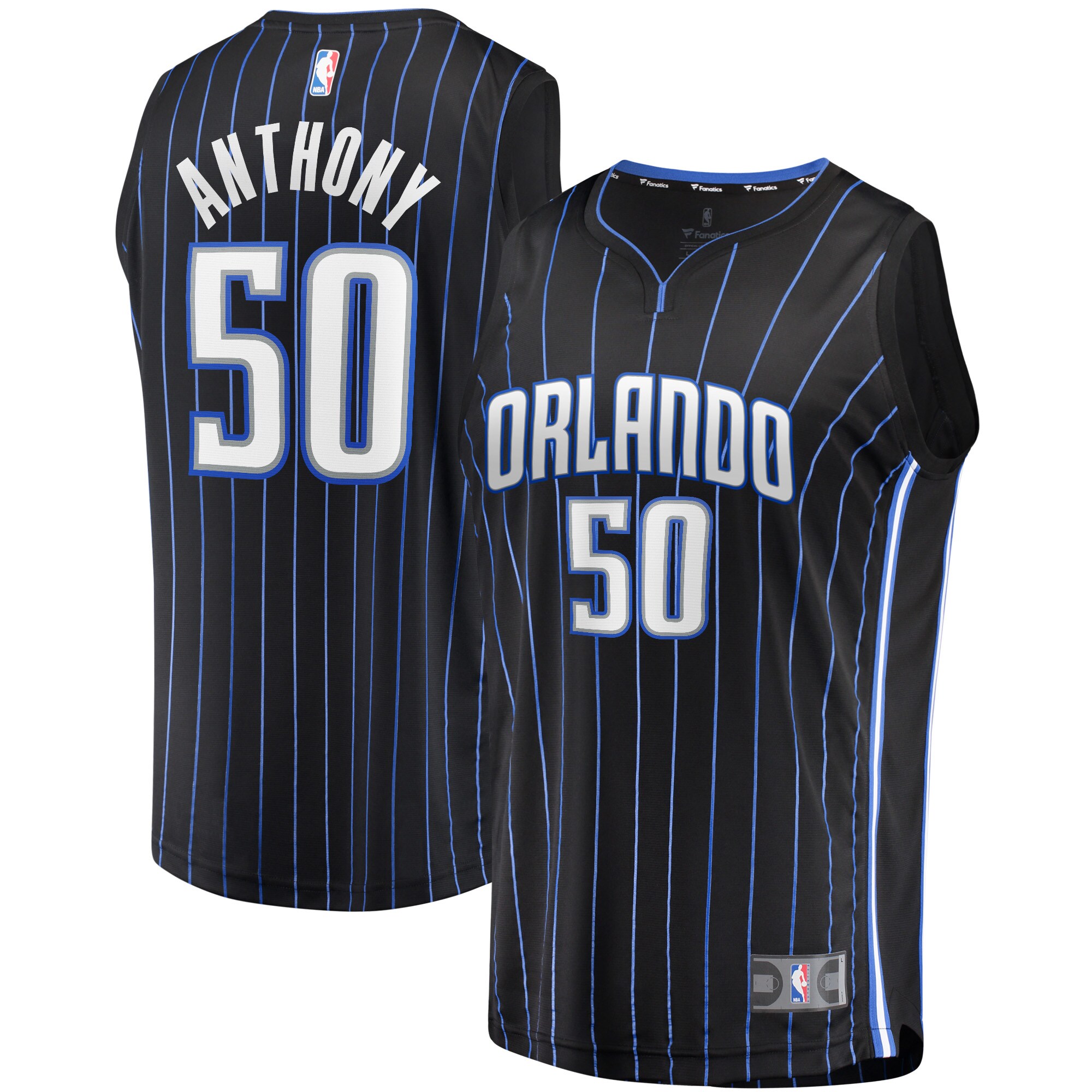 Cole Anthony Orlando Magic  Youth 2020 NBA Draft First Round Pick Fast Break Replica Jersey Black - Icon Edition
