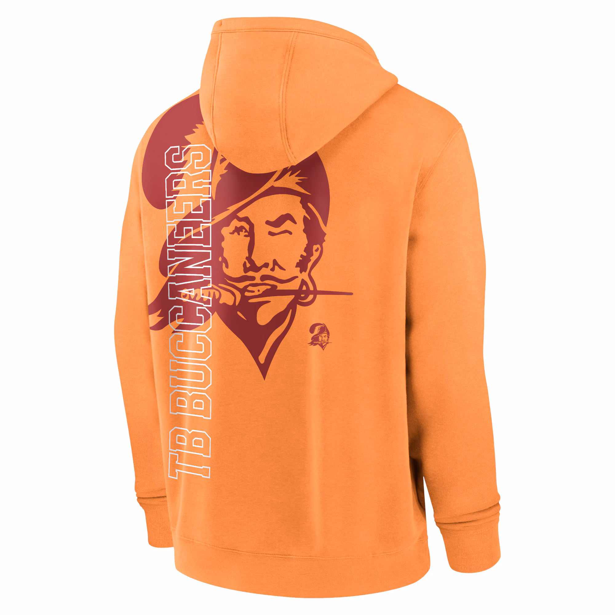Tampa Bay Buccaneers Throwback Layered Logo Statement Pullover Hoodie - Orange