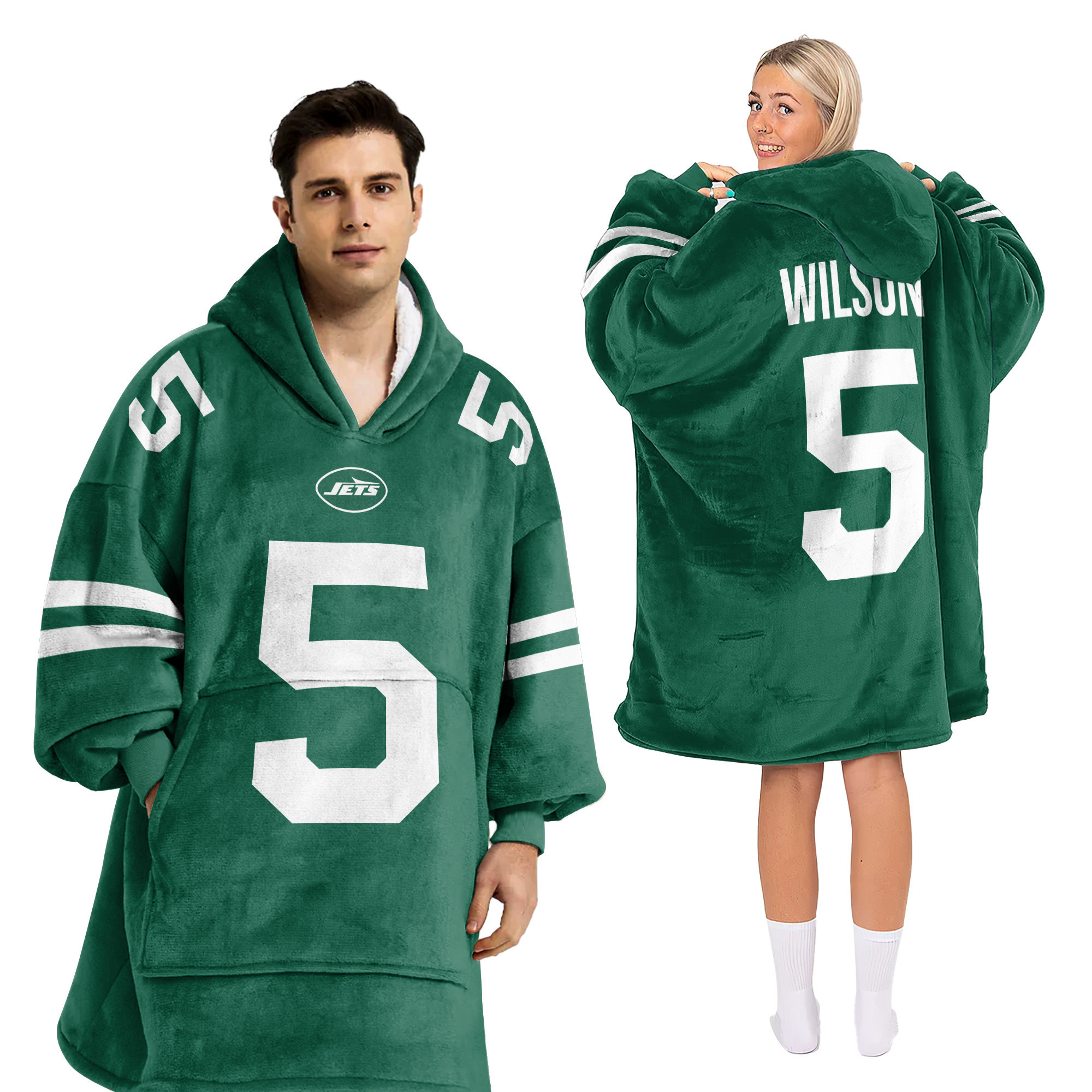 Adult GW 5 New York Football Unisex Blanket Hoodie