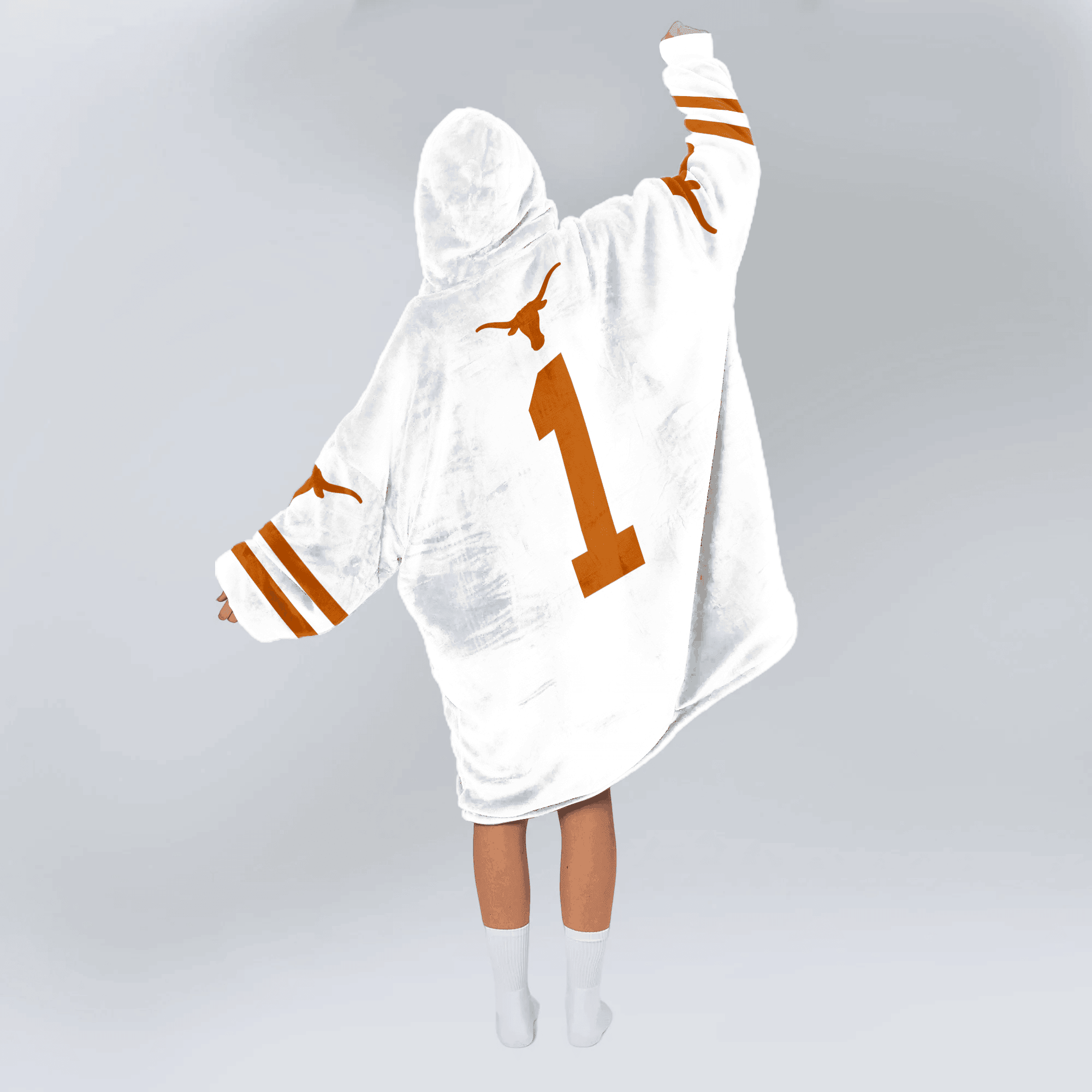 Adult 1 Texas Football Unisex Blanket Hoodie