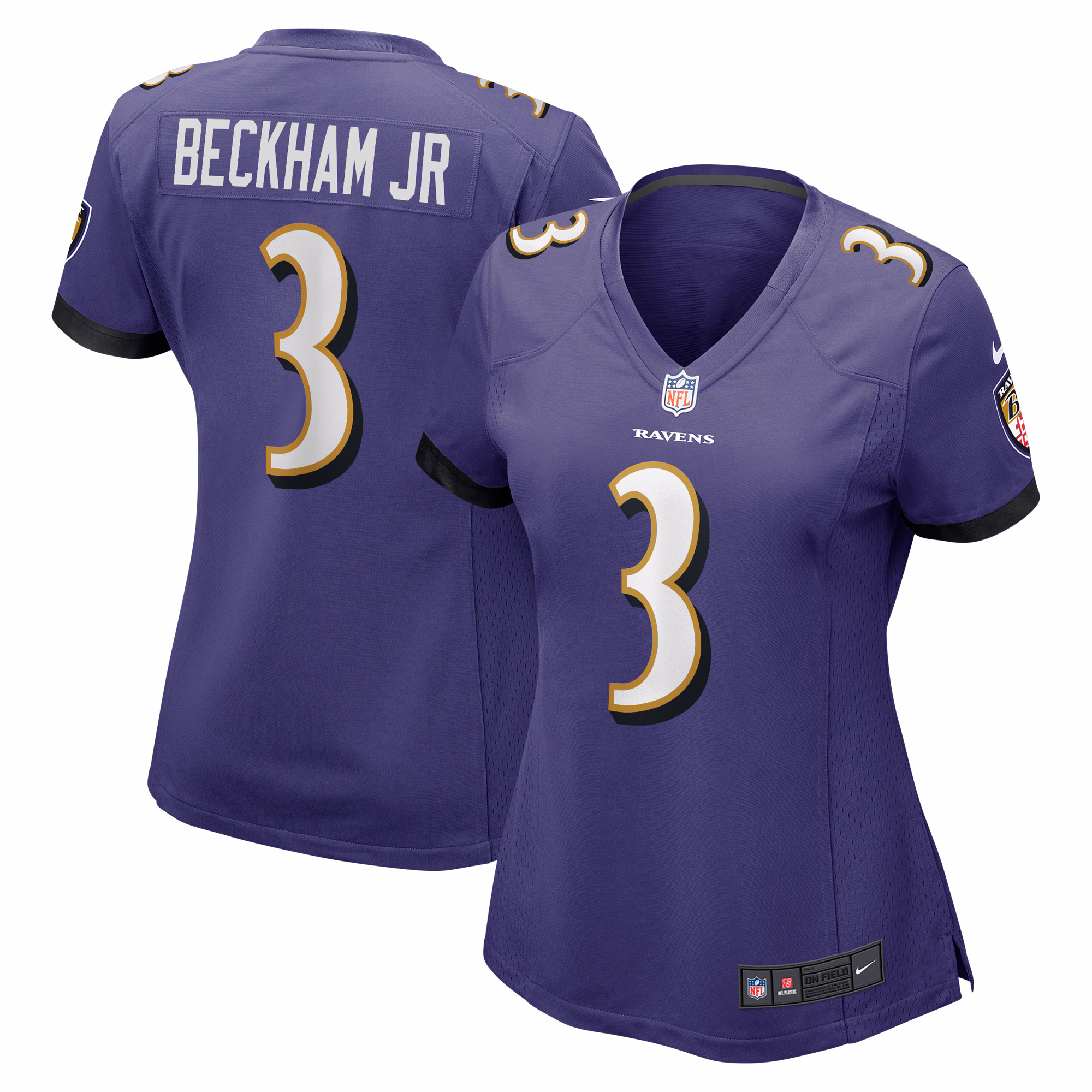 Odell Beckham Jr. Baltimore Ravens Women's Game Jersey - Purple