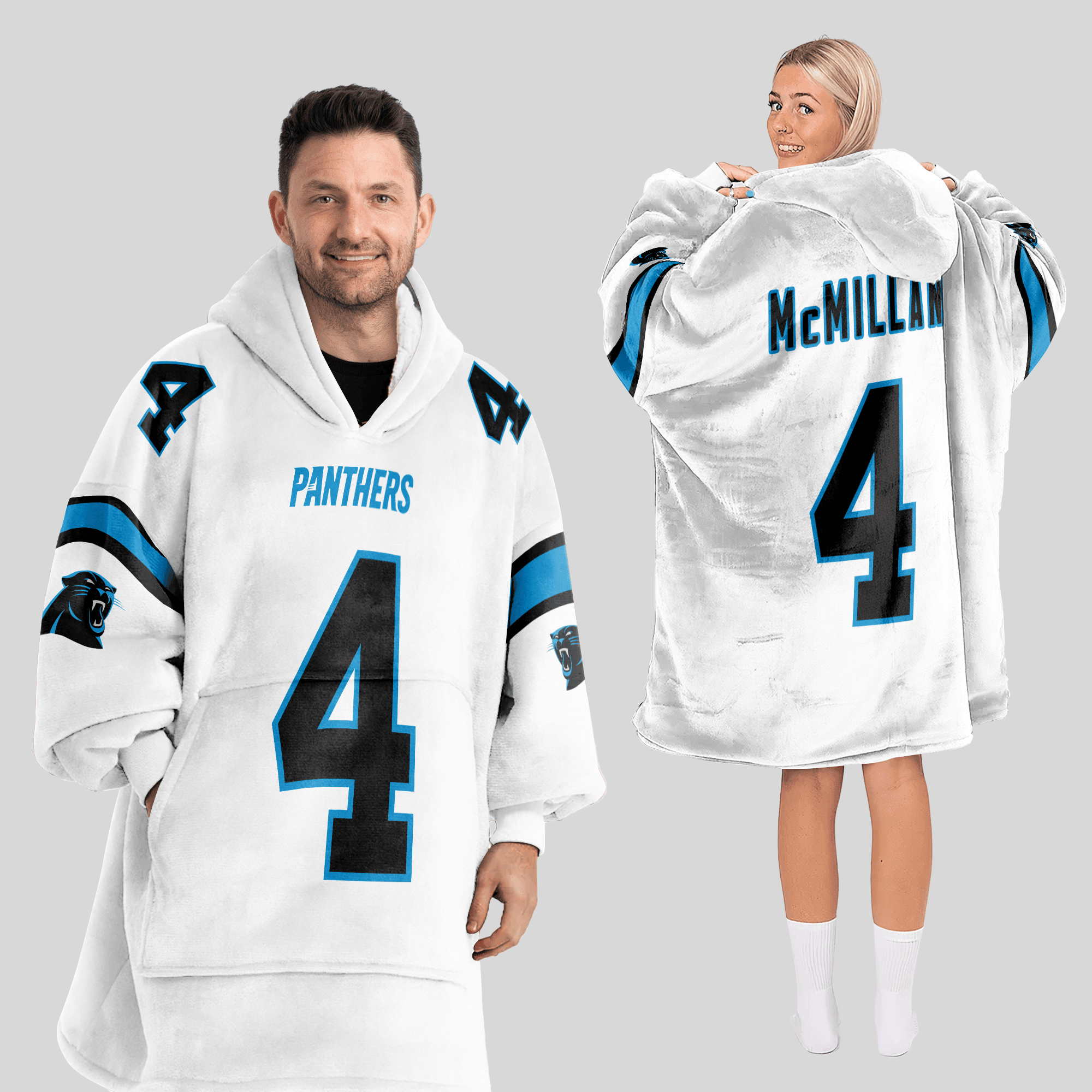 Adult 4 Carolina Football Unisex Blanket Hoodie