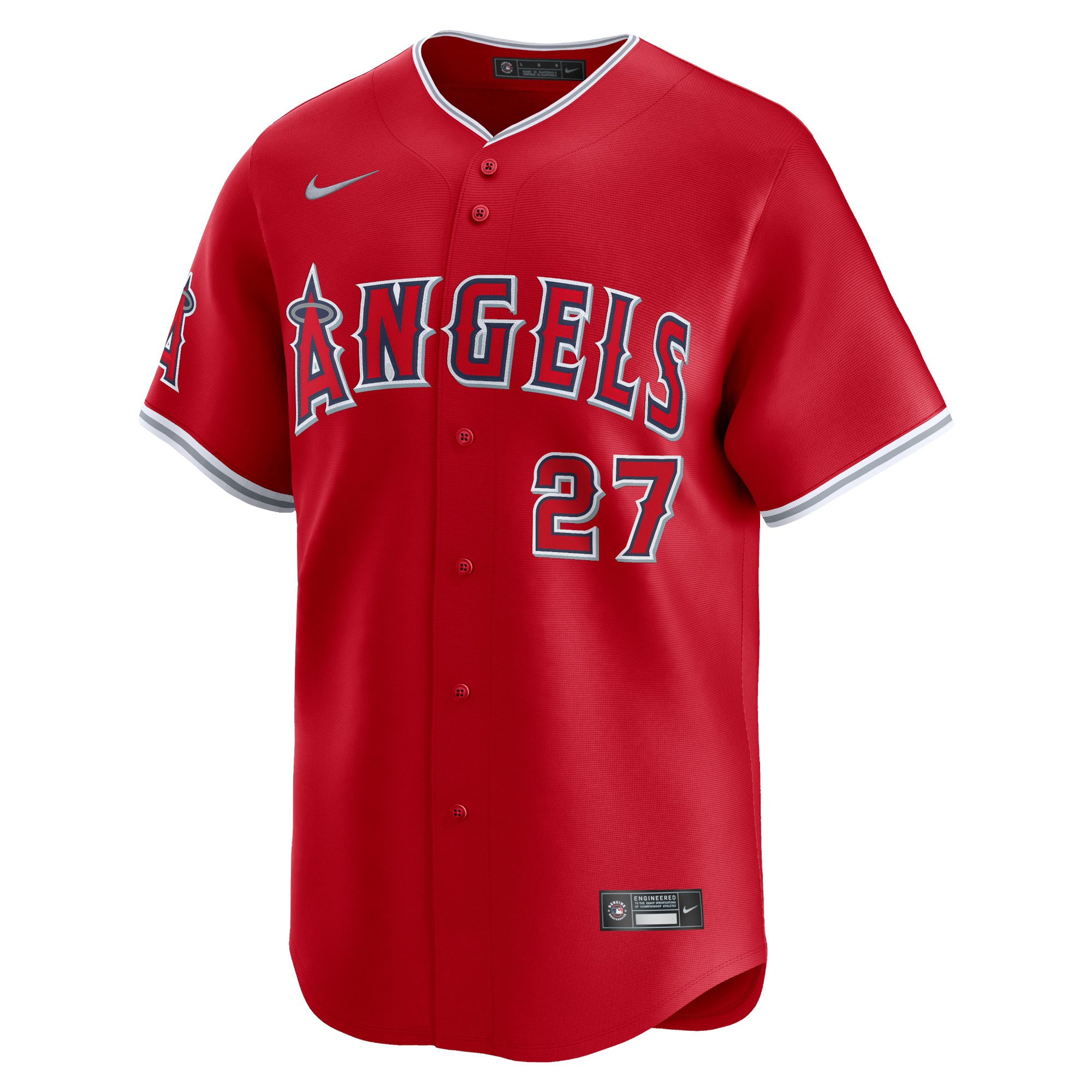 Men's Los Angeles Angels Mike Trout  Red Alternate Limited Player Jersey