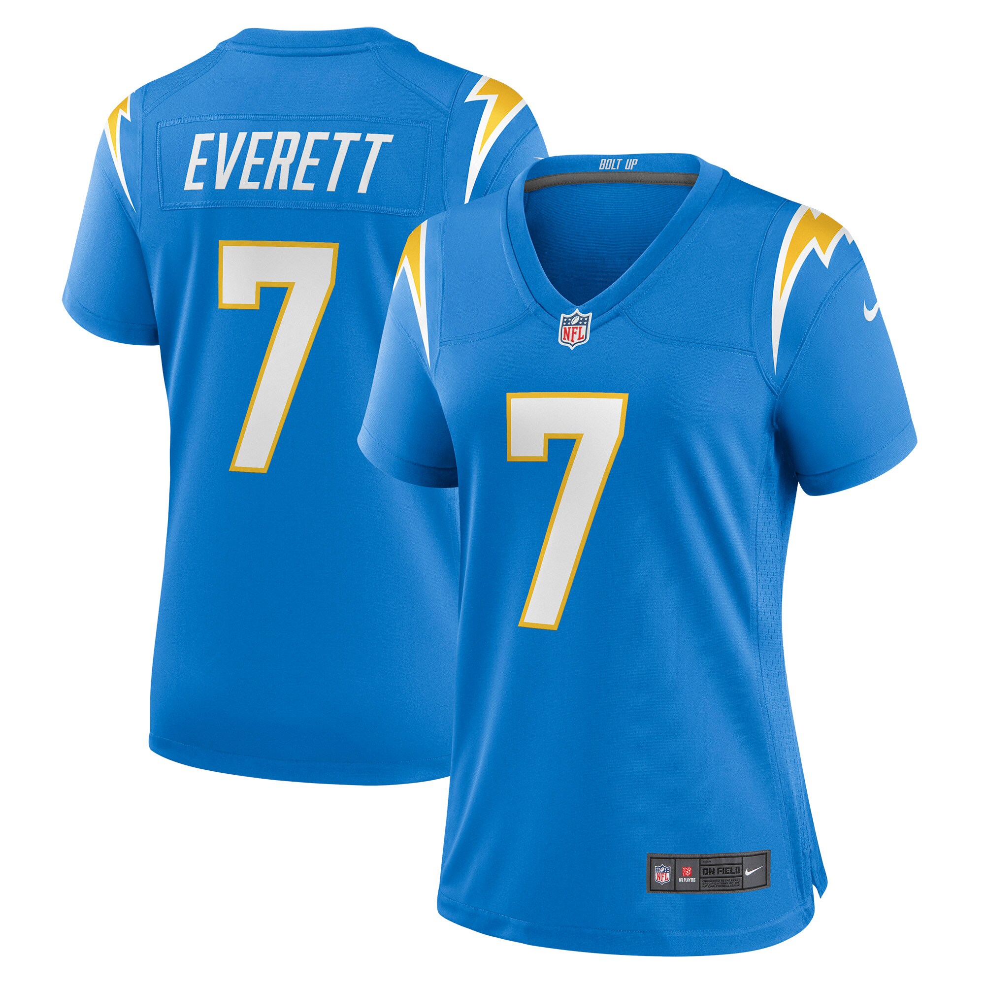 Gerald Everett Los Angeles Chargers  Women's Player Game Jersey - Powder Blue