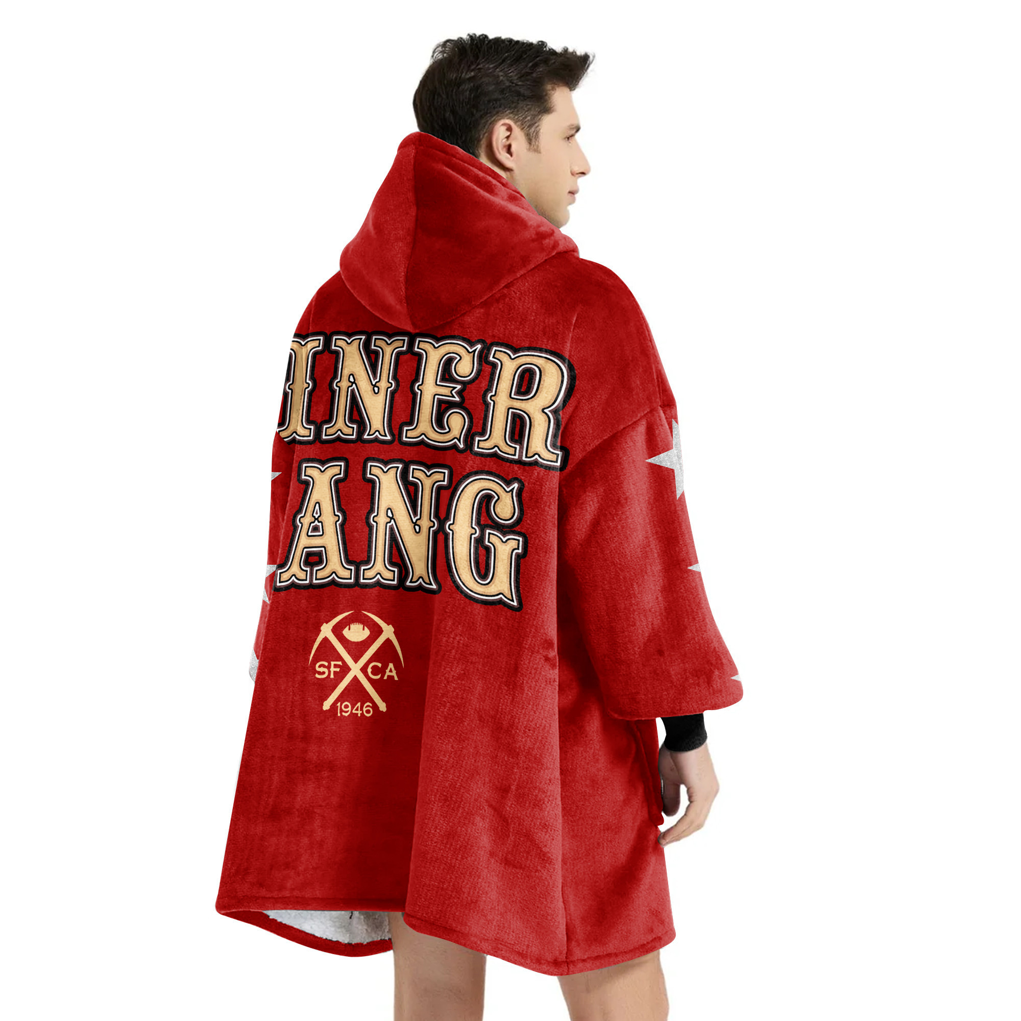 Adult San Francisco 49ers Football Unisex Blanket Hoodie