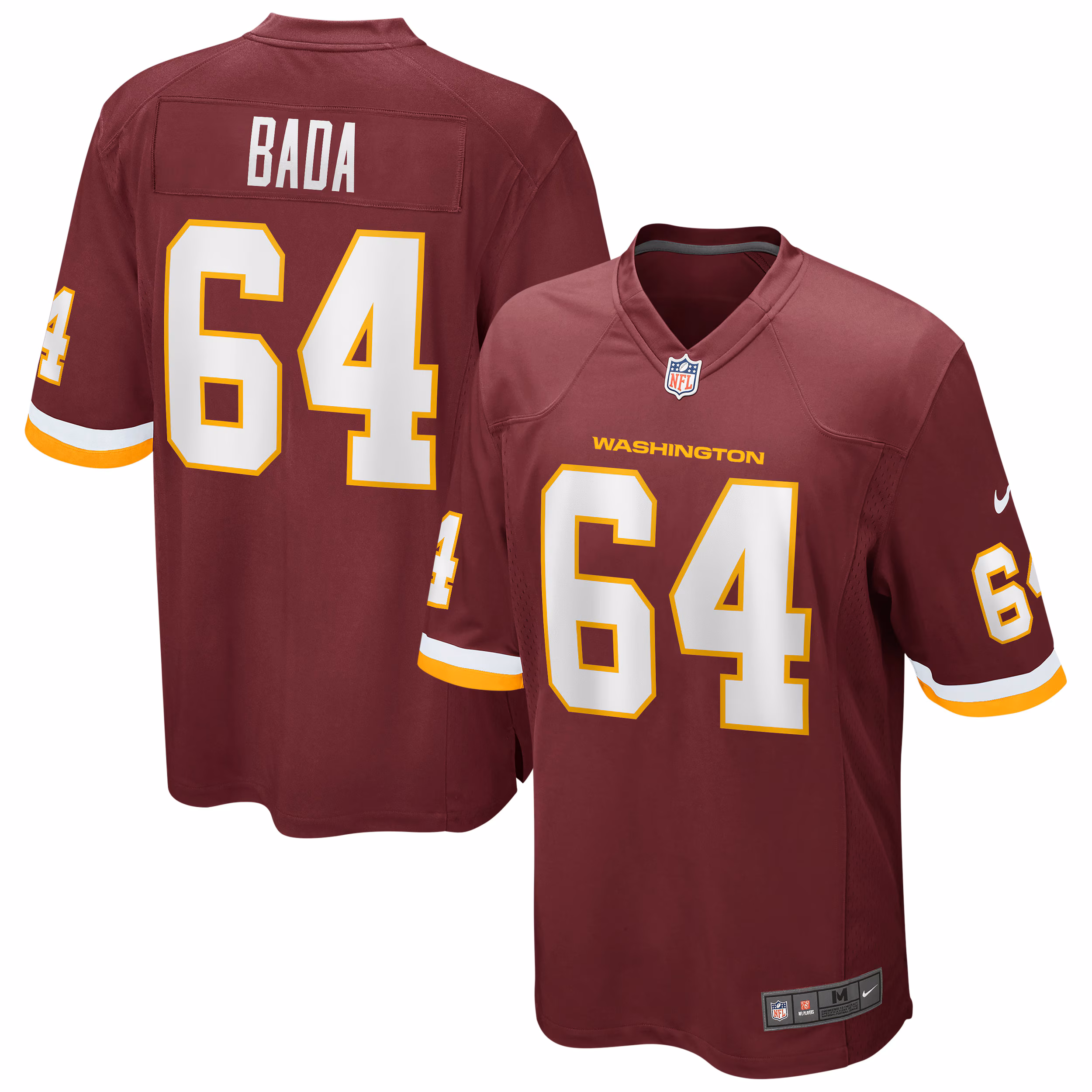 David Bada Washington Football Team Game Player Jersey - Burgundy