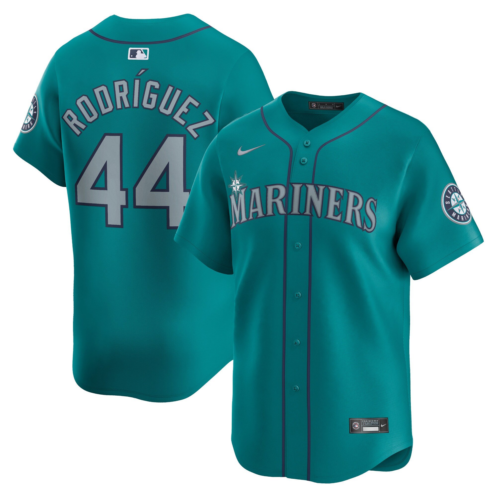 Men's Seattle Mariners Julio RodrÃguez  Aqua Alternate Limited Player Jersey