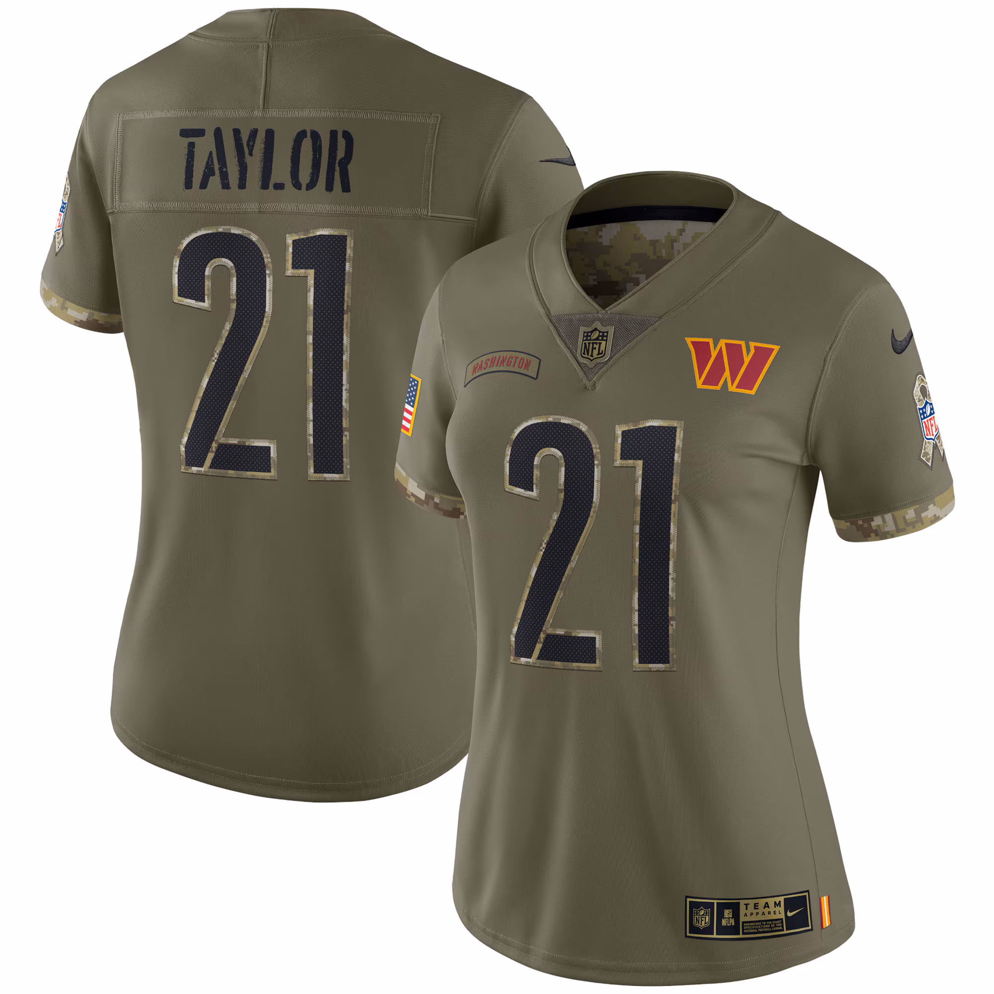 Sean Taylor Washington Commanders Women's 2022 Salute To Service Retired Player Limited Jersey - Olive