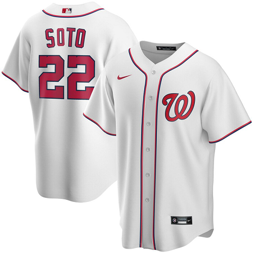 Men's  Washington Nationals #22 Juan Soto White Home 2020 MLB Jersey