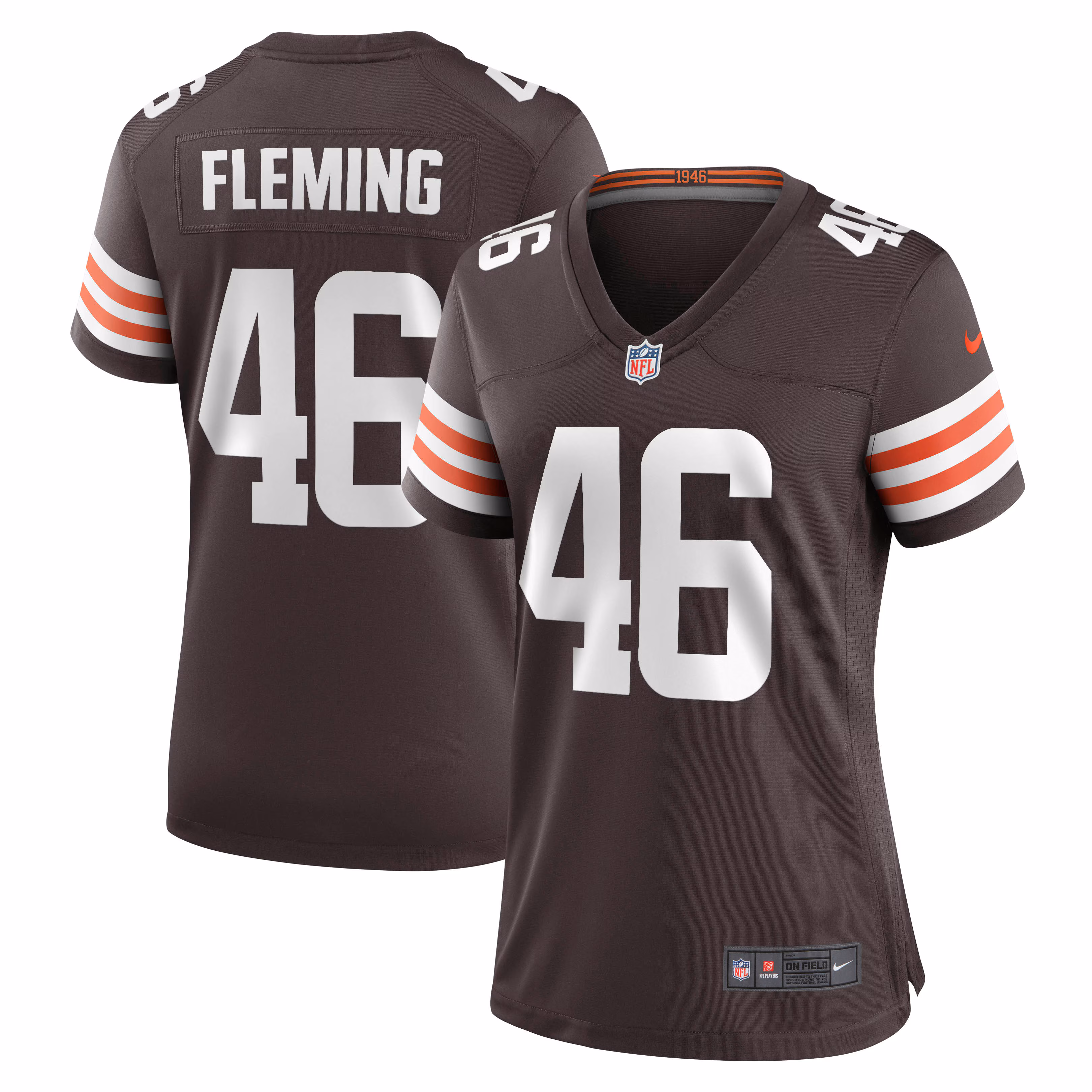 Don Fleming Cleveland Browns Women's Retired Player Jersey - Brown