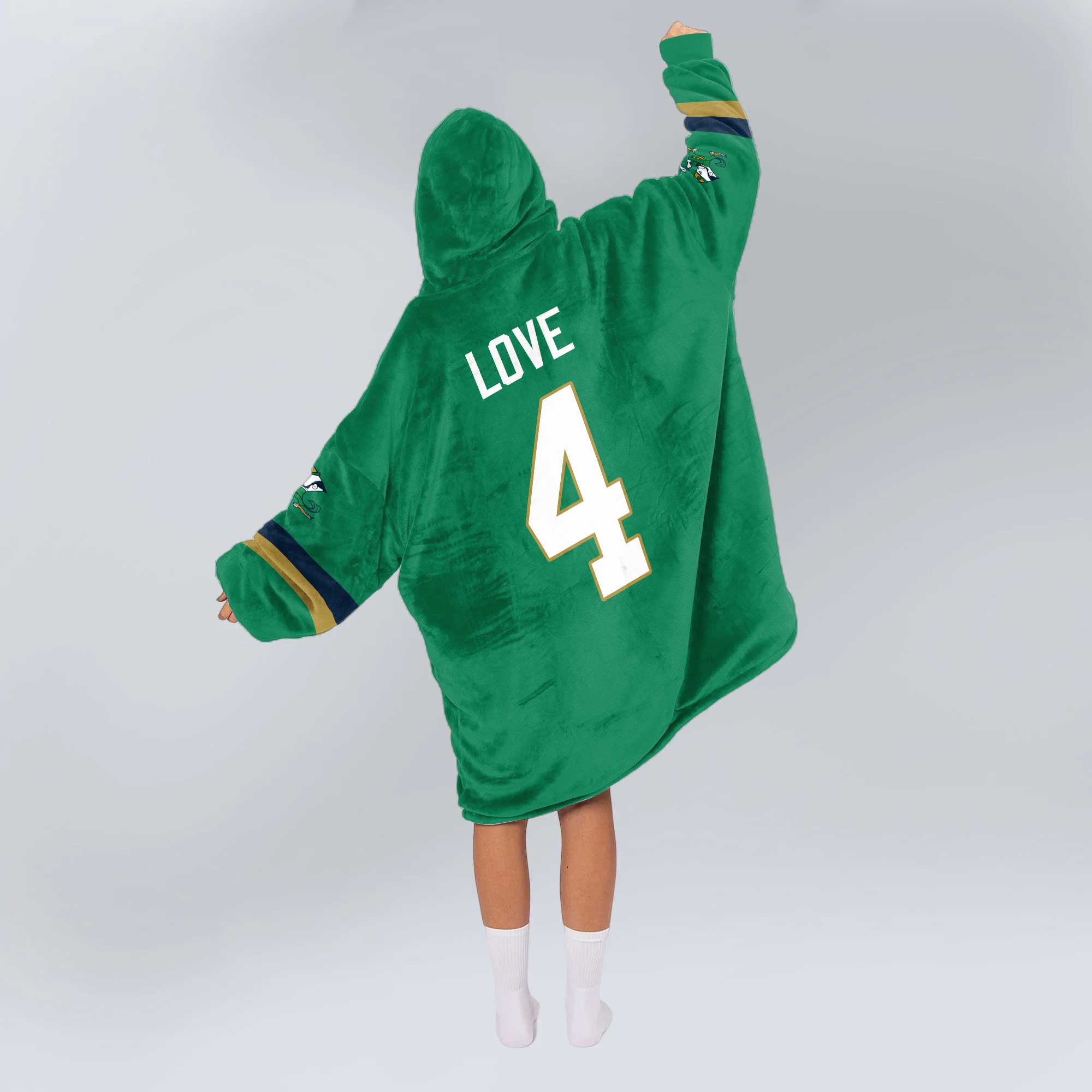 Adult 4 Notre Dame Football Unisex Blanket Hoodie