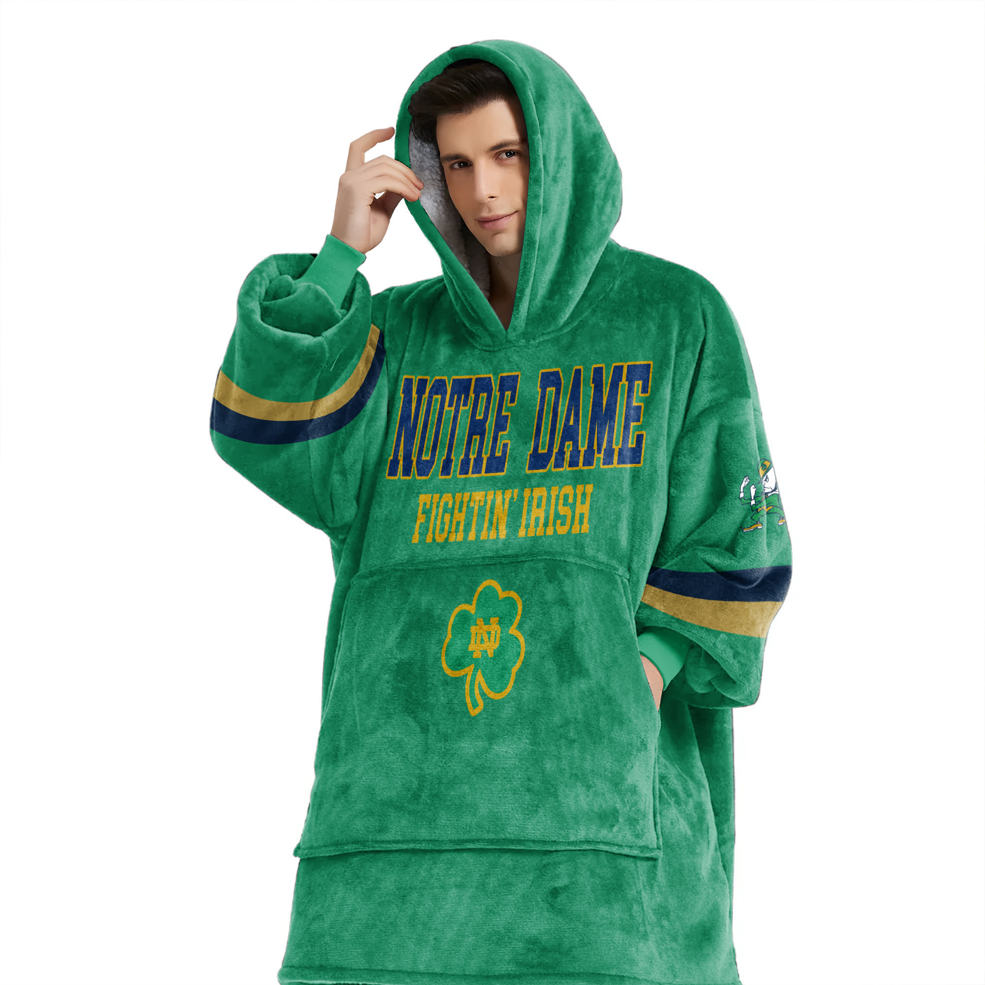 Adult Notre Dame Football Unisex Blanket Hoodie