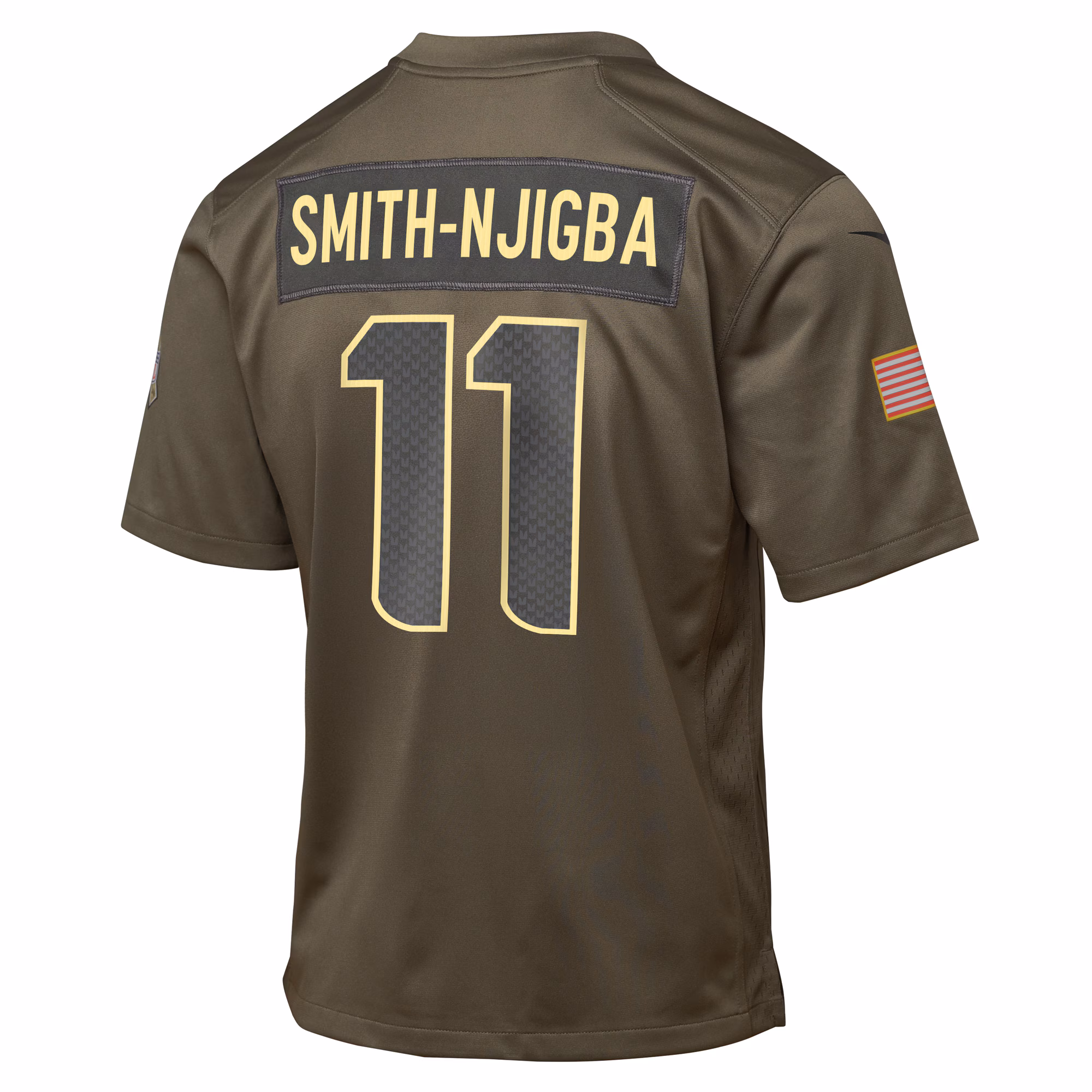 Youth Seattle Seahawks Jaxon Smith-Njigba Olive 2025 Salute to Service Game Jersey