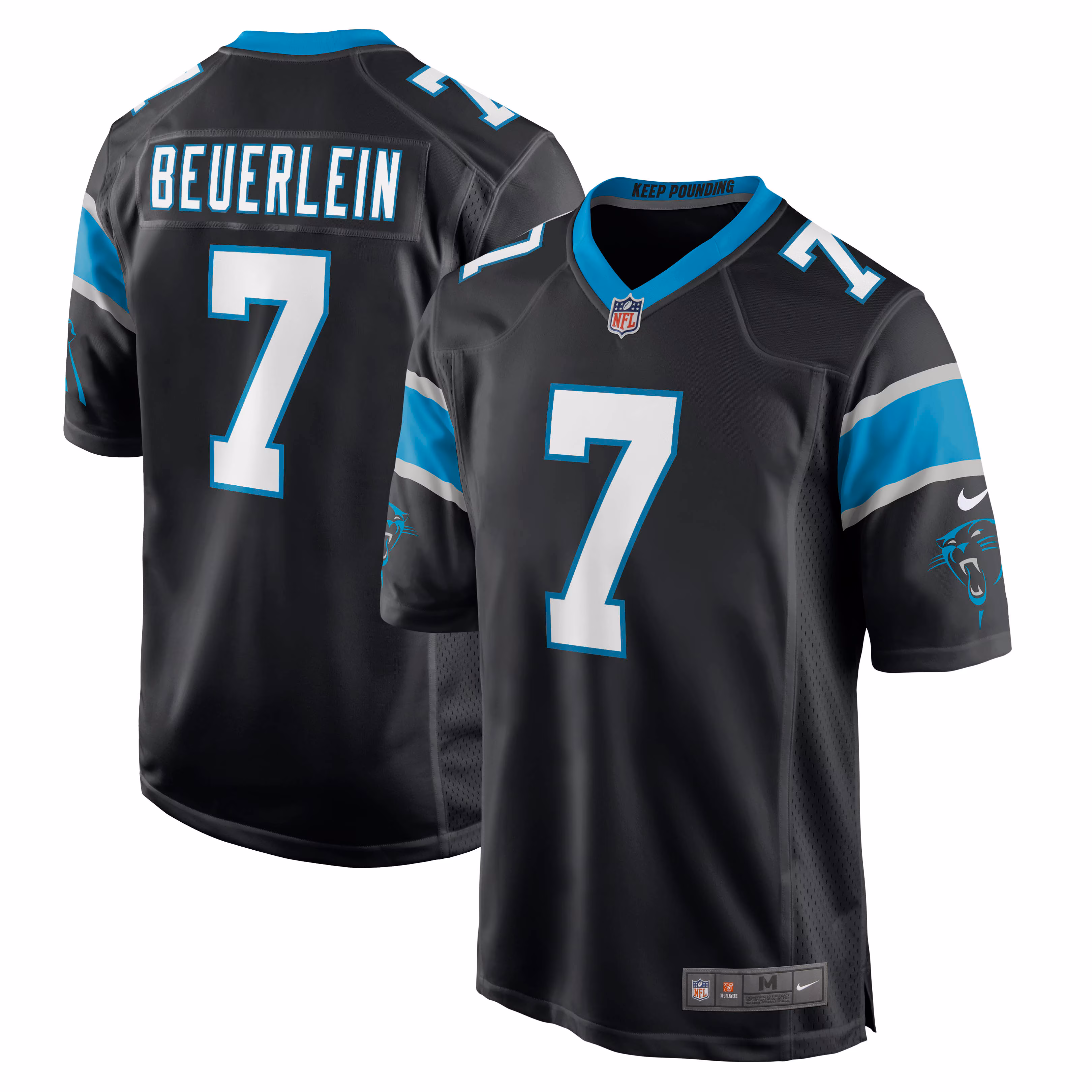 Steve Beuerlein Carolina Panthers Retired Player Jersey - Black