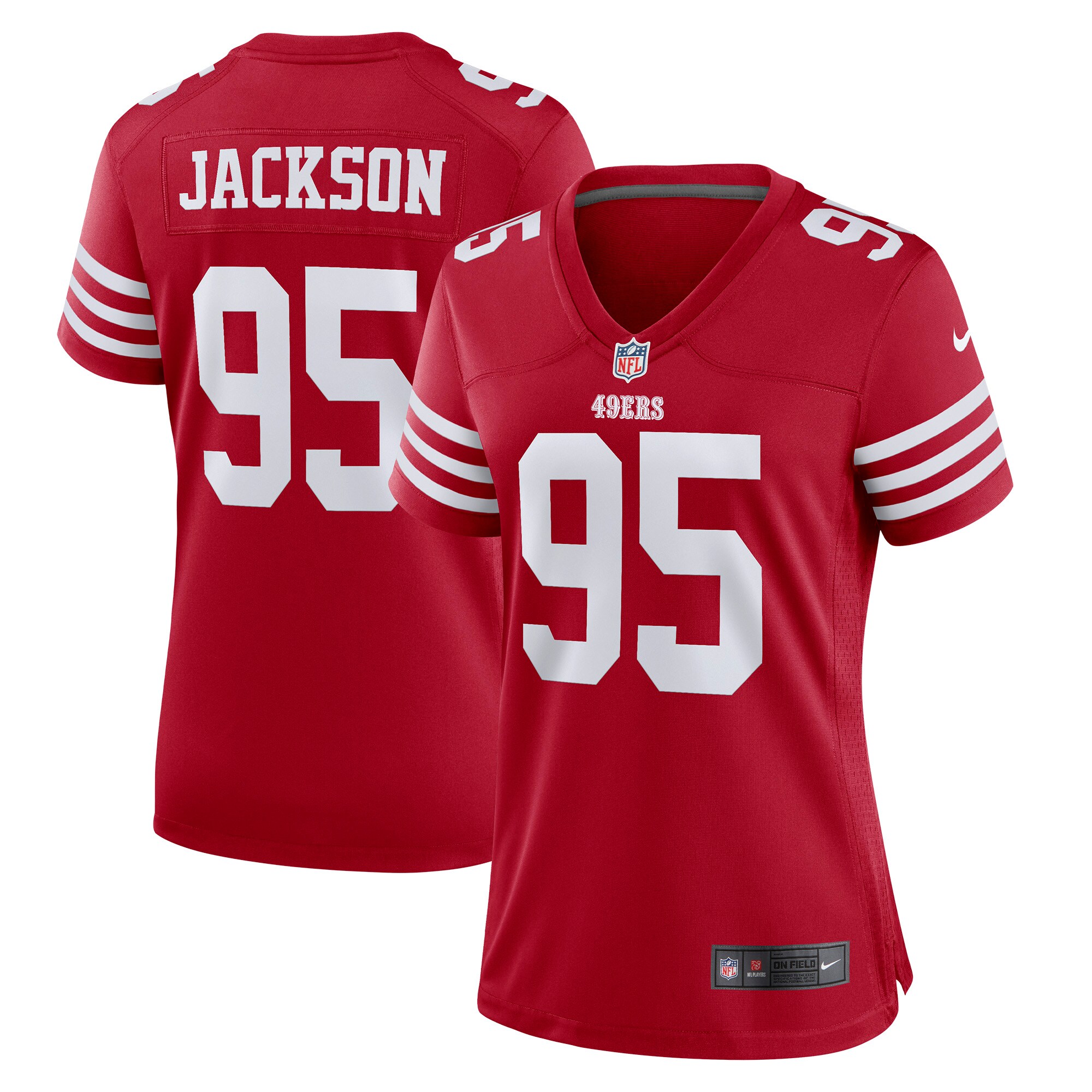 Drake Jackson San Francisco 49ers  Women's Game Player Jersey - Scarlet