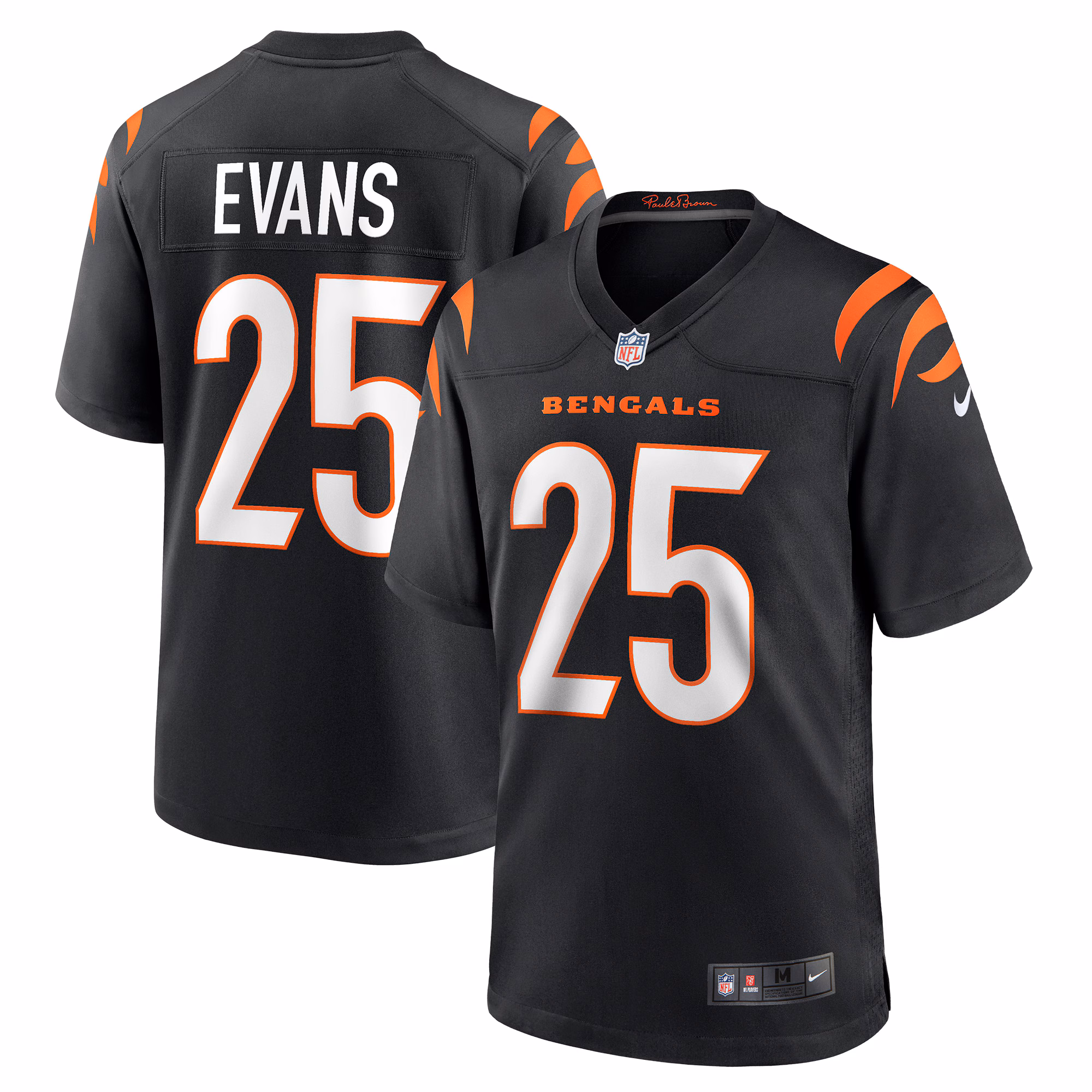 Chris Evans Cincinnati Bengals Game Jersey - Black