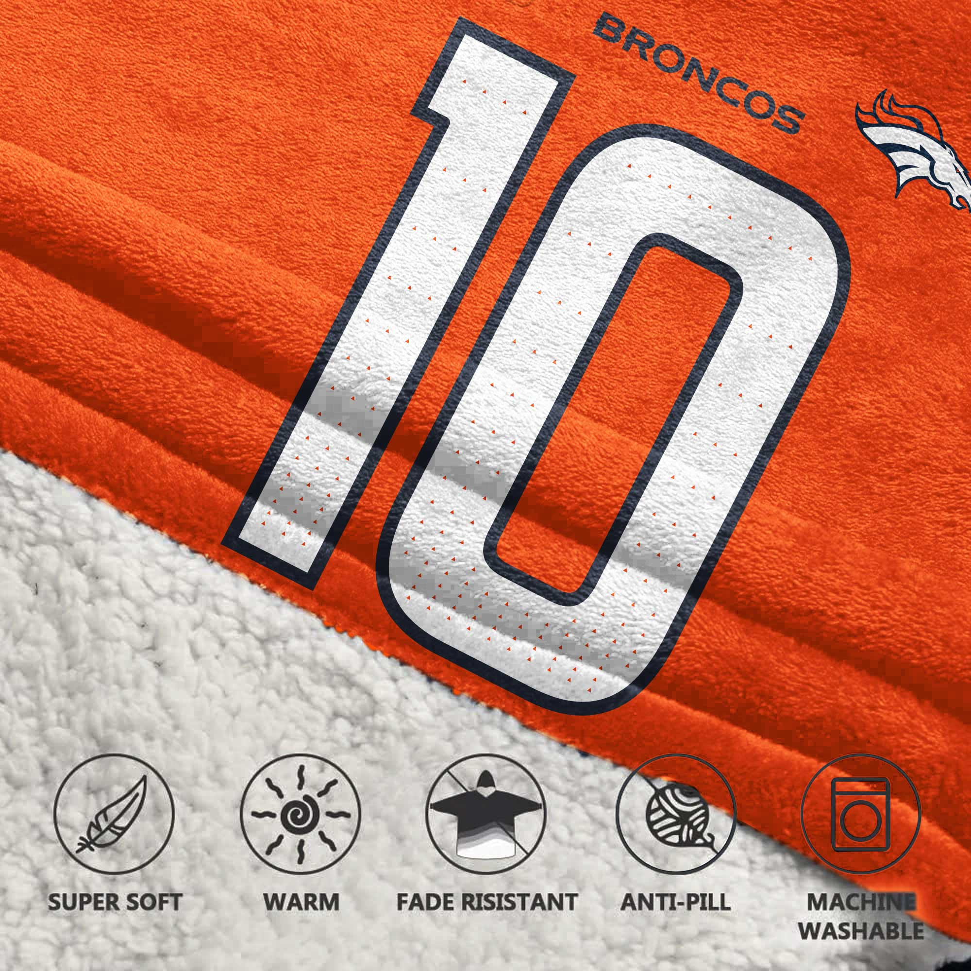 Kid B.N 10 Captain Denver Football Unisex Blanket Hoodie