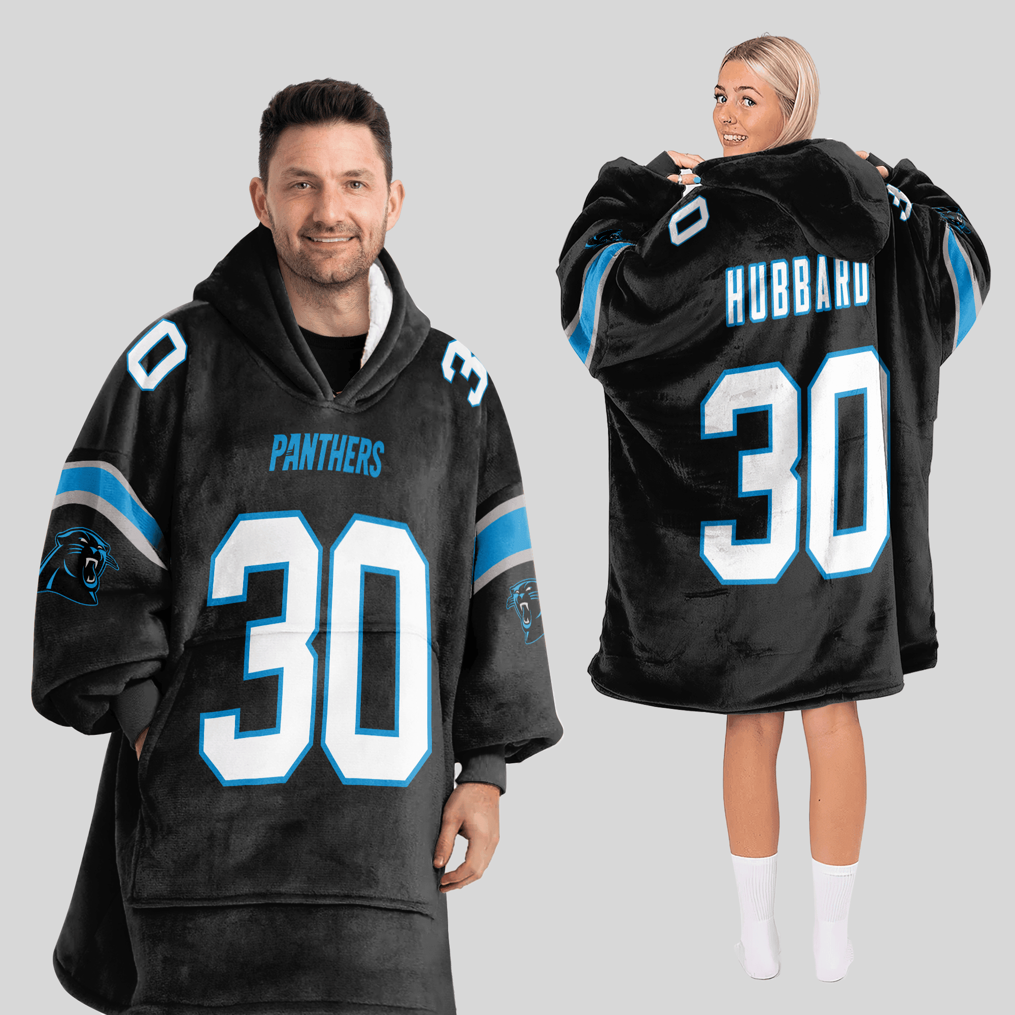 Adult 30 Carolina Football Unisex Blanket Hoodie