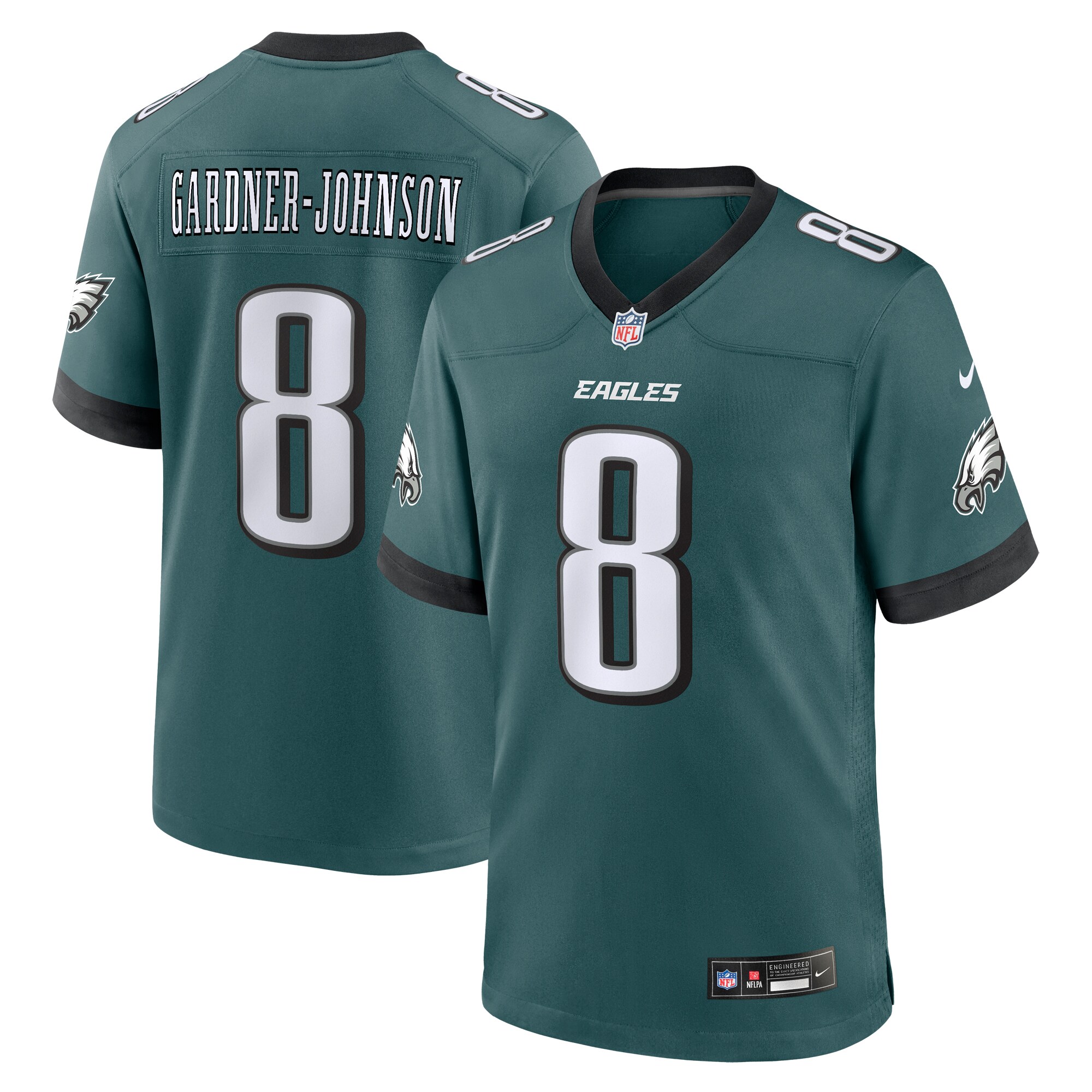 Chauncey Gardner-Johnson Philadelphia Eagles #8 Game Jersey - Midnight Green