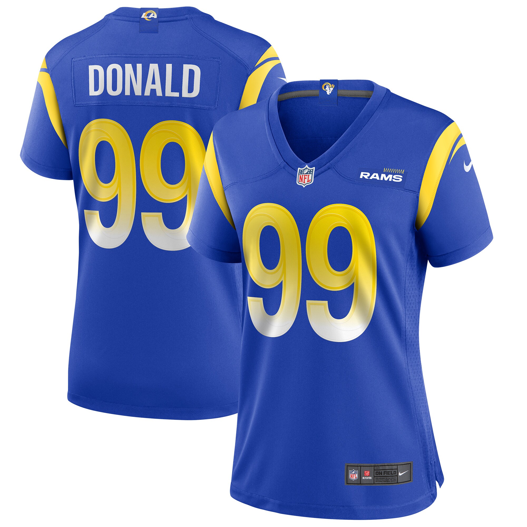 Aaron Donald Los Angeles Rams  Women's Game Jersey - Royal