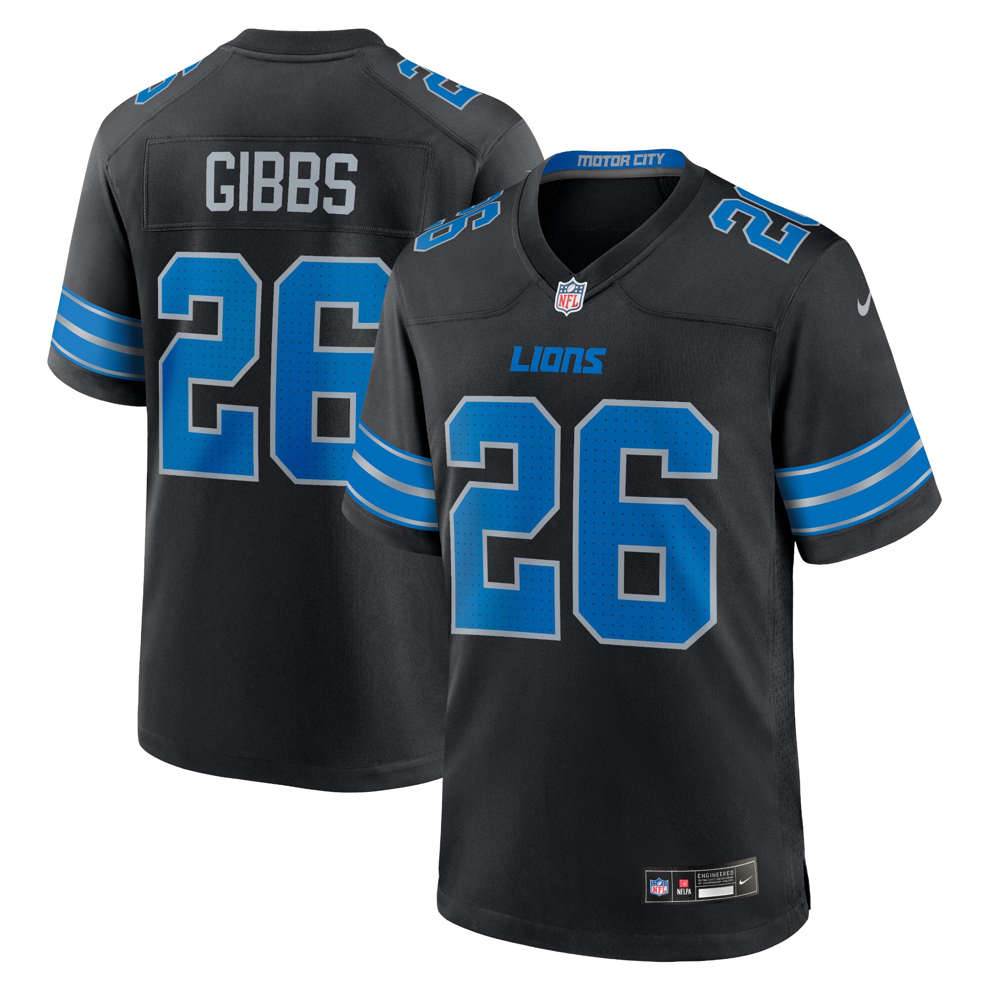 Jahmyr Gibbs Detroit Lions Game Jersey - White