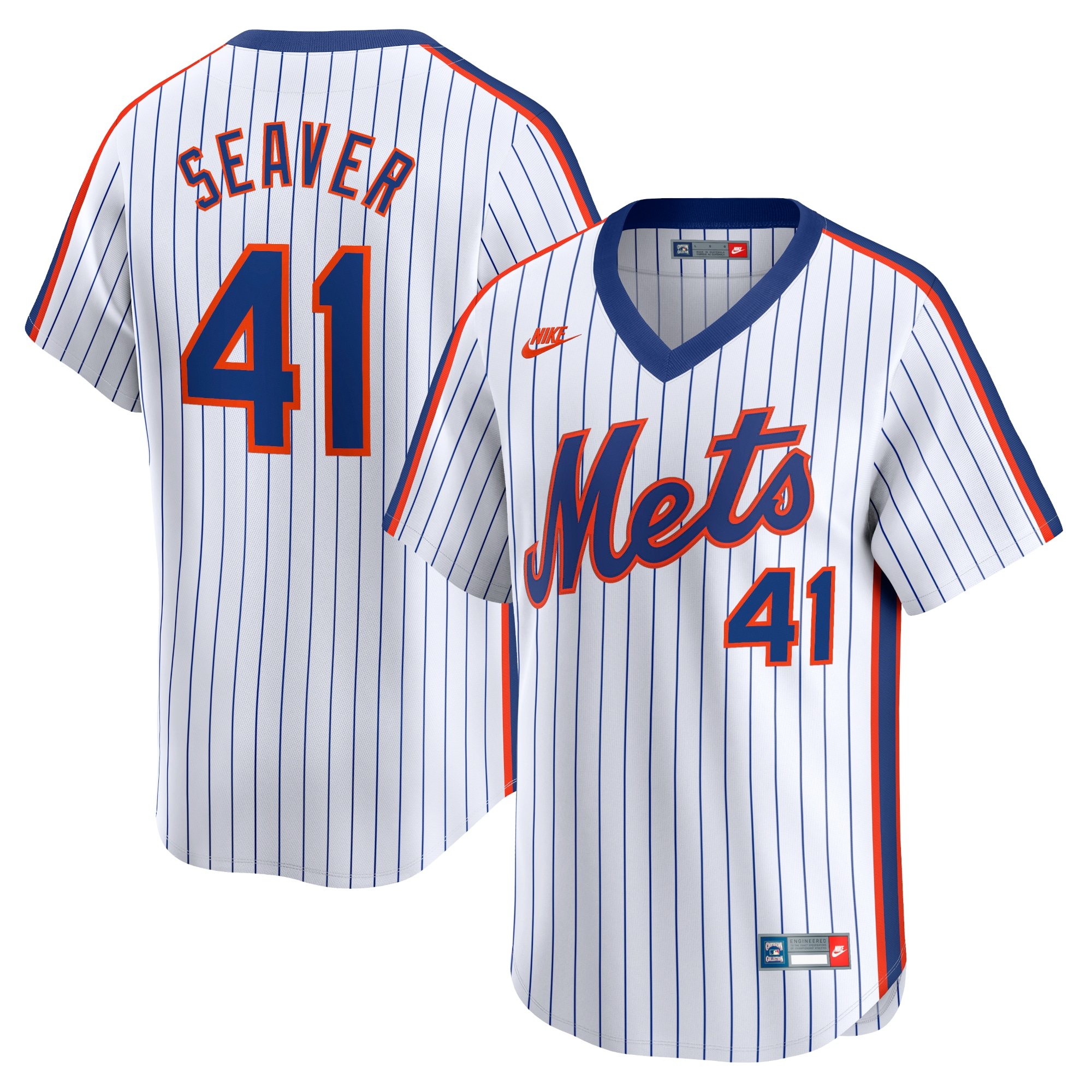 Men's New York Mets Tom Seaver  White Throwback Cooperstown Limited Jersey