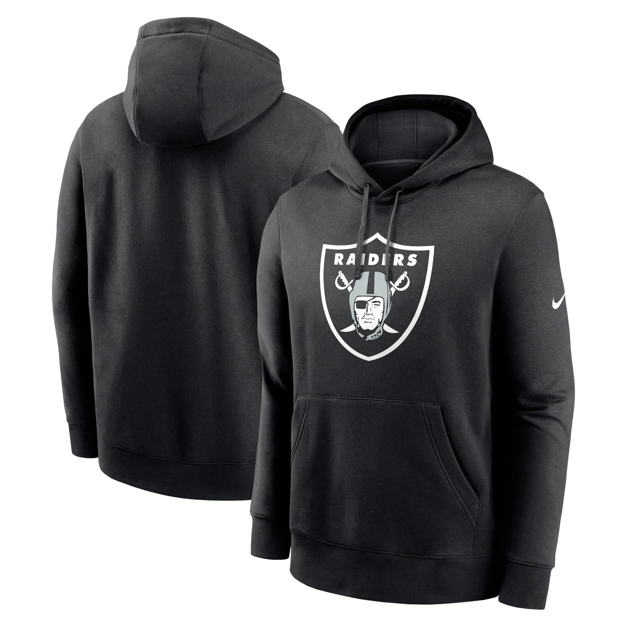 Las Vegas Raiders Club Logo Pullover Hoodie - Black