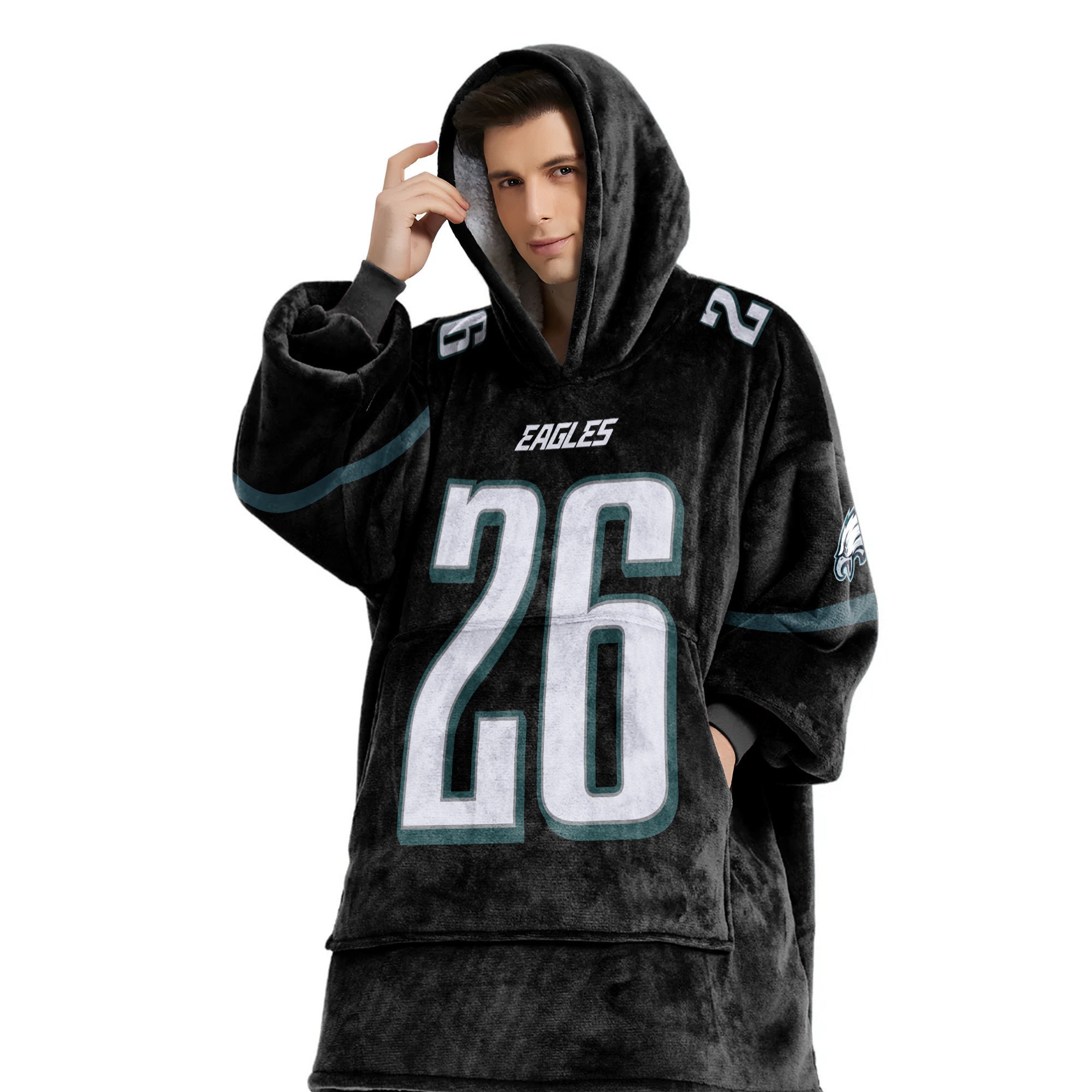 Adult 26 Philadelphia Football Unisex Blanket Hoodie