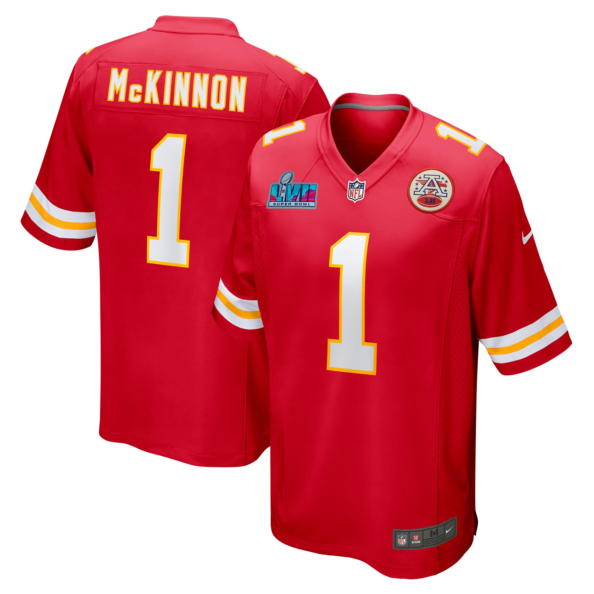 Jerick McKinnon Kansas City Chiefs  Super Bowl LVII Patch Game Jersey - Red