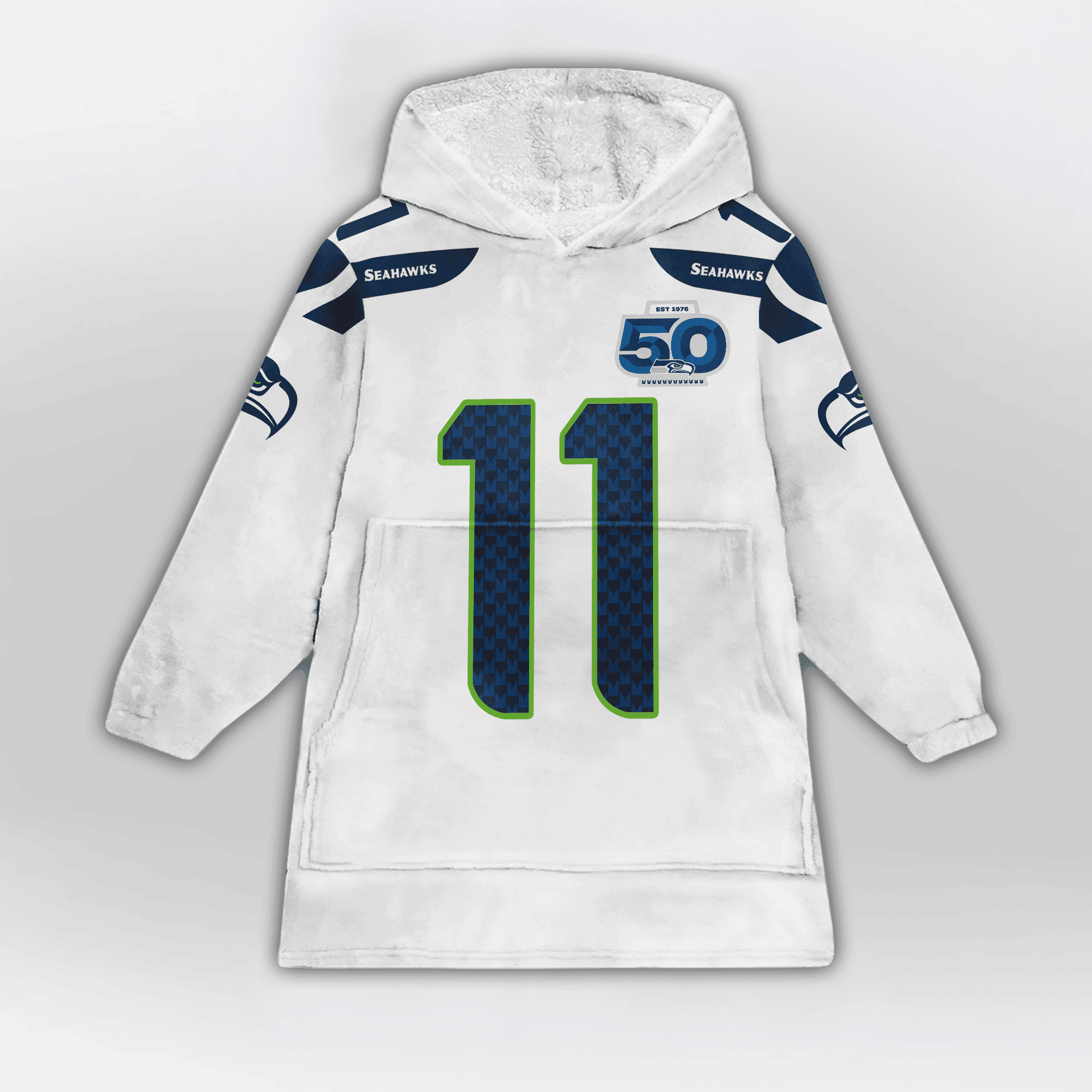 Kid 11 Seattle Football Unisex Blanket Hoodie
