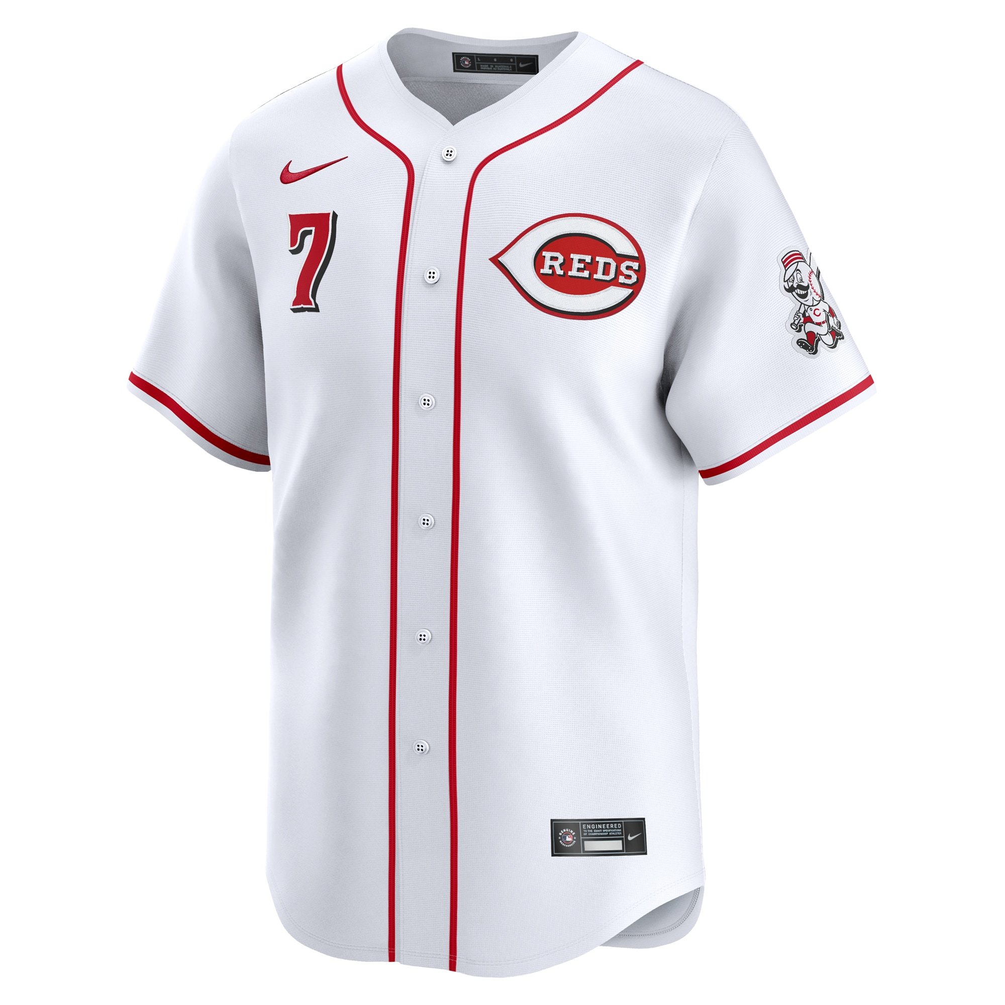 Men's Cincinnati Reds Spencer Steer  White Home Limited Player Jersey
