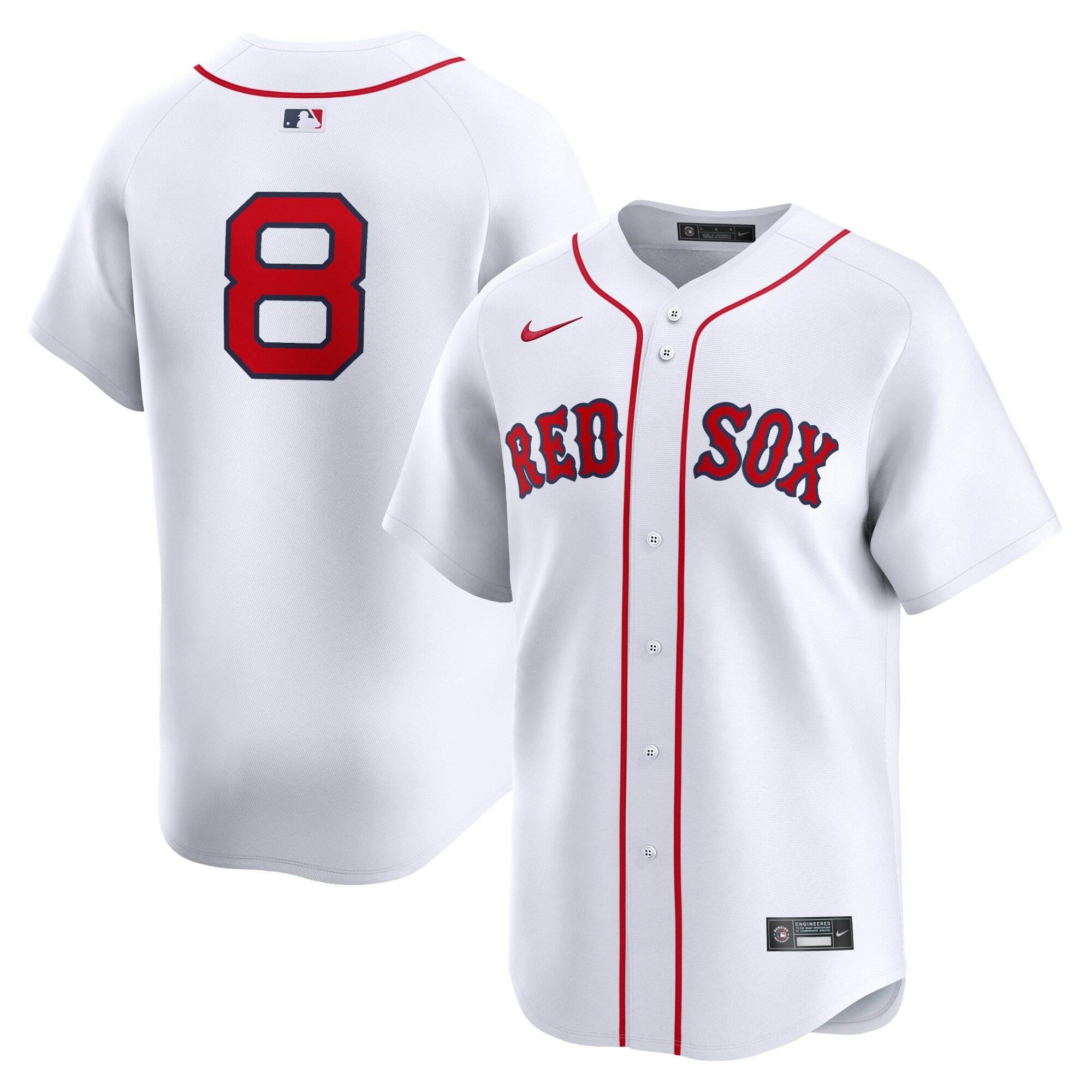 Men's Boston Red Sox #8 Carl Yastrzemski  White Home Limited Player Jersey