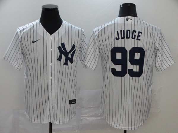 Men's New York Yankees #99 Aaron Judge White Home Stitched MLB Cool Base  Jersey