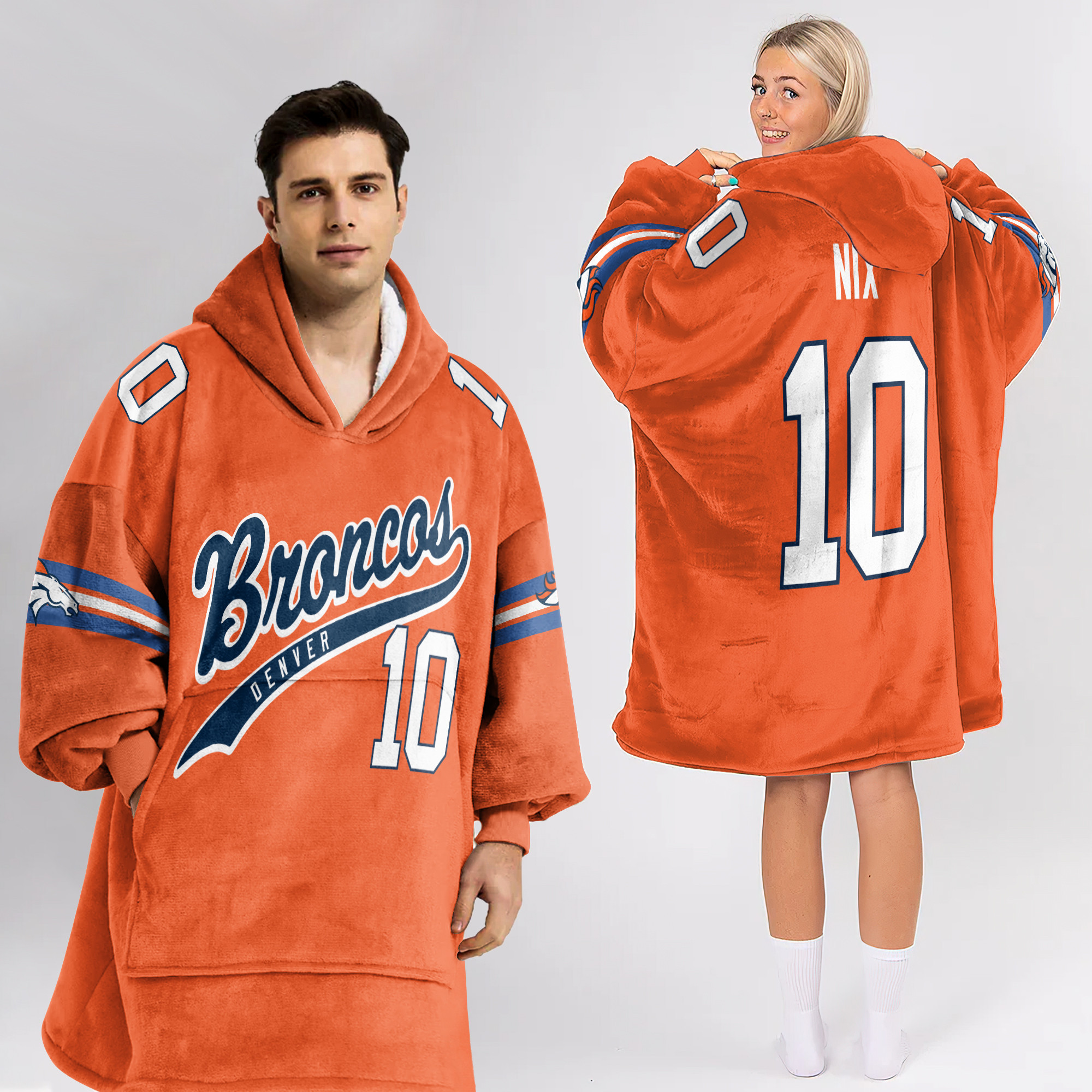 Adult B.N 10 Denver Football Unisex Blanket Hoodie