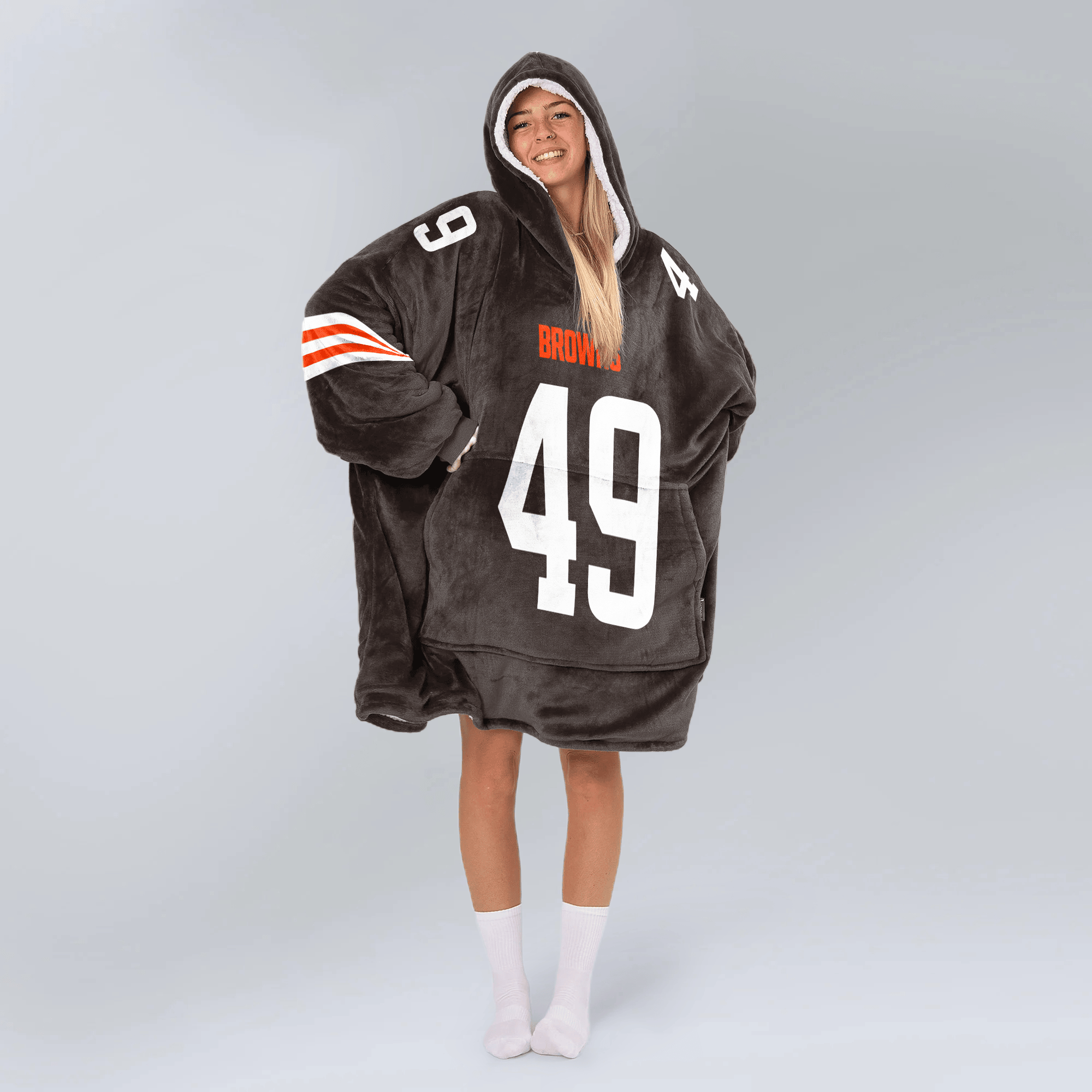 Adult C.S 49 Cleveland Football Unisex Blanket Hoodie