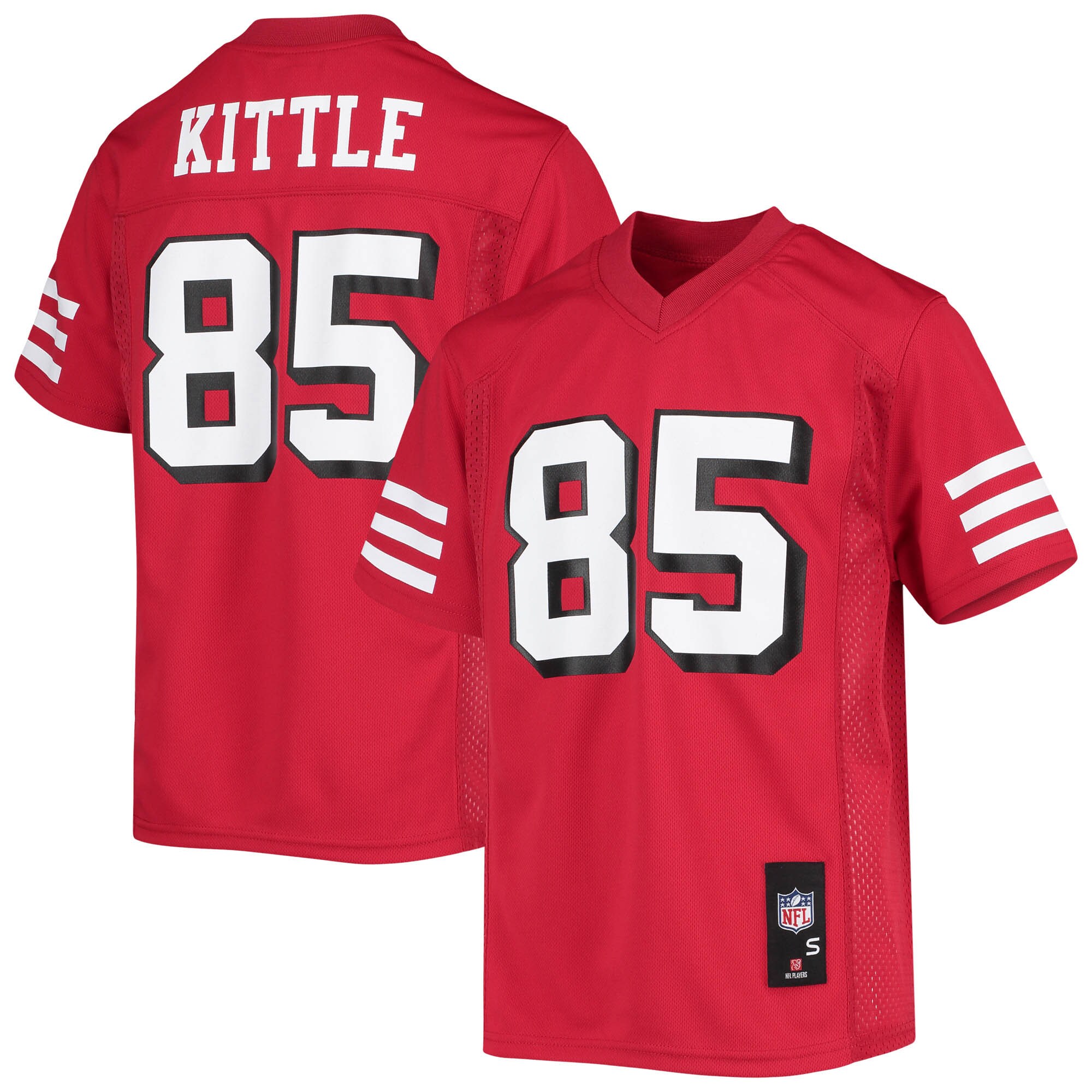 George Kittle San Francisco 49ers Youth Replica Player Logo Jersey - Scarlet