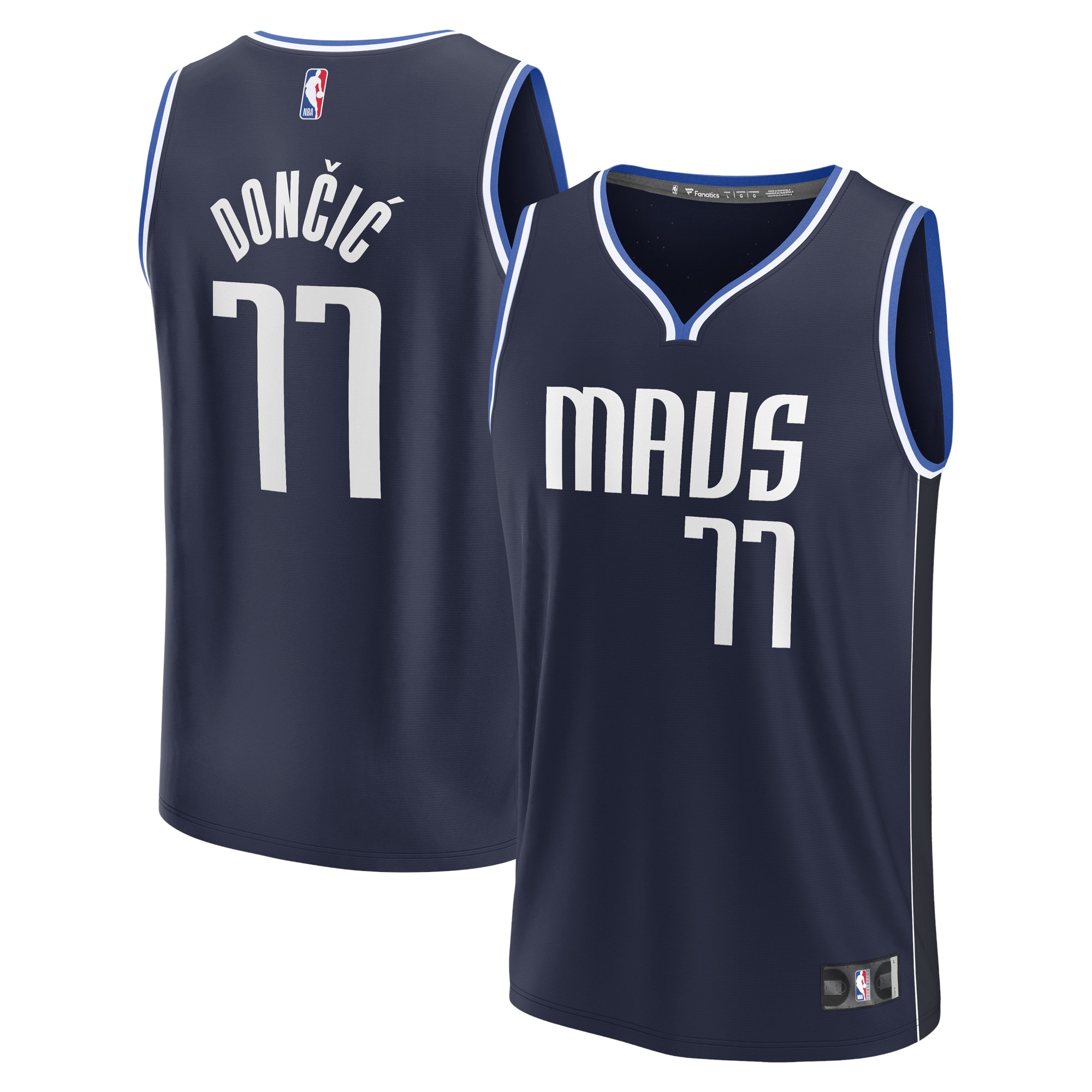Luka Doncic Dallas Mavericks  Fast Break Replica Player Jersey - Statement Edition - Navy