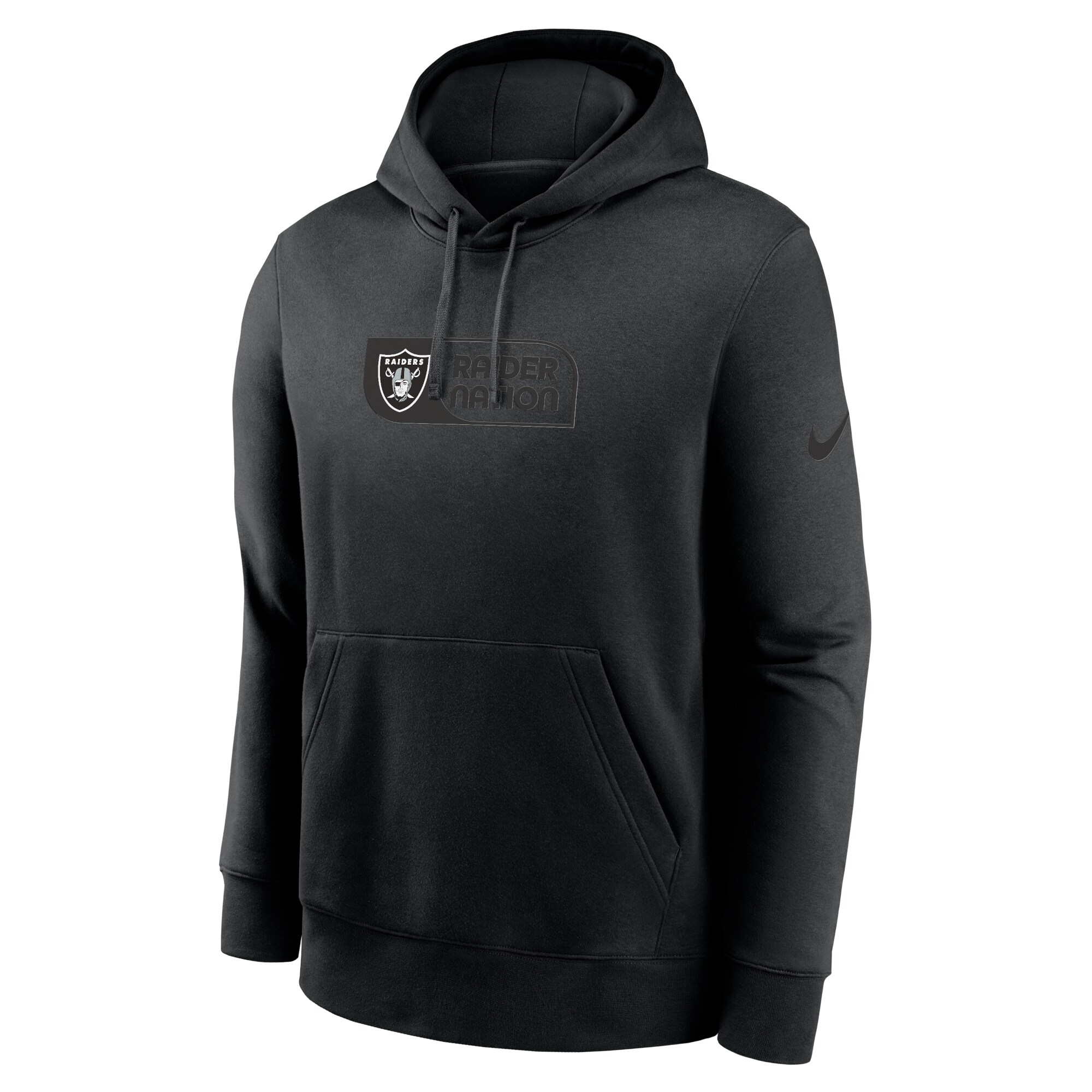 Las Vegas Raiders Edge French Terry Club Pullover Hoodie - Black
