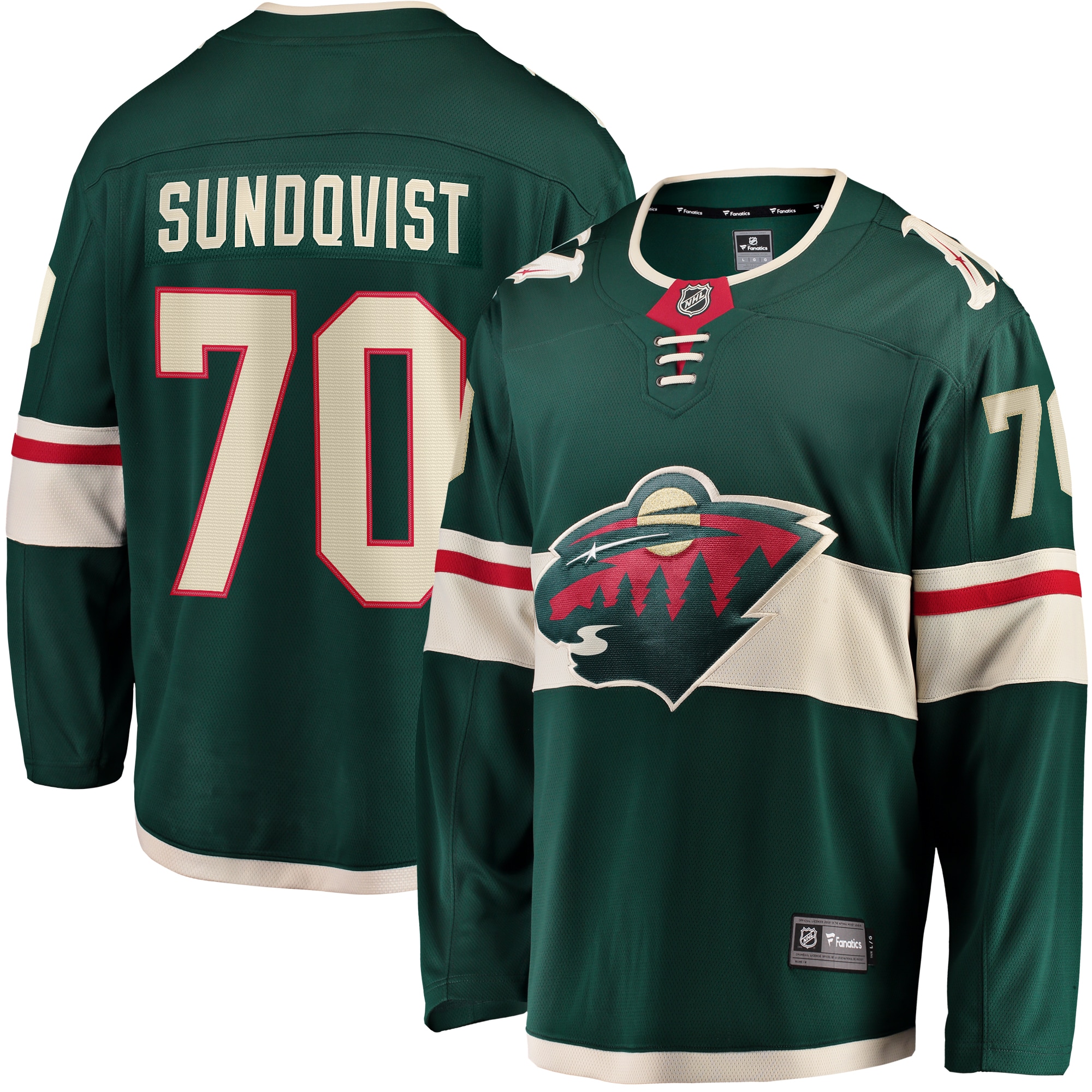 Oskar Sundqvist Minnesota Wild Home Breakaway Jersey - Green