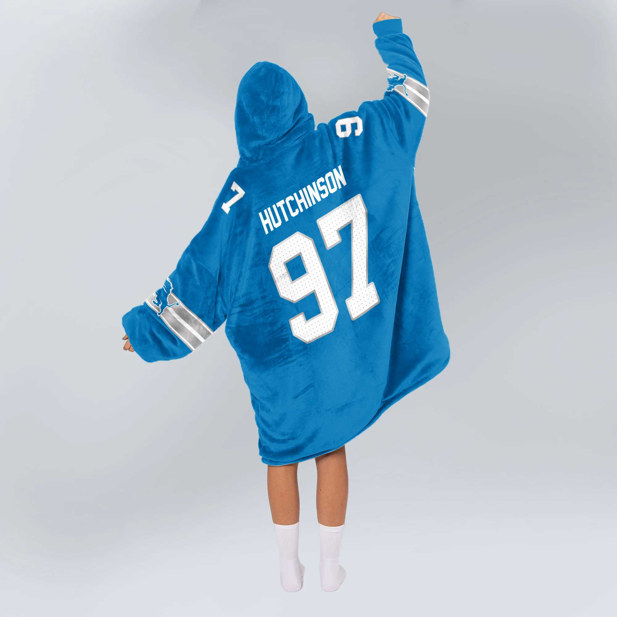 Adult Captain A.H 97 Detroit Football Unisex Blanket Hoodie