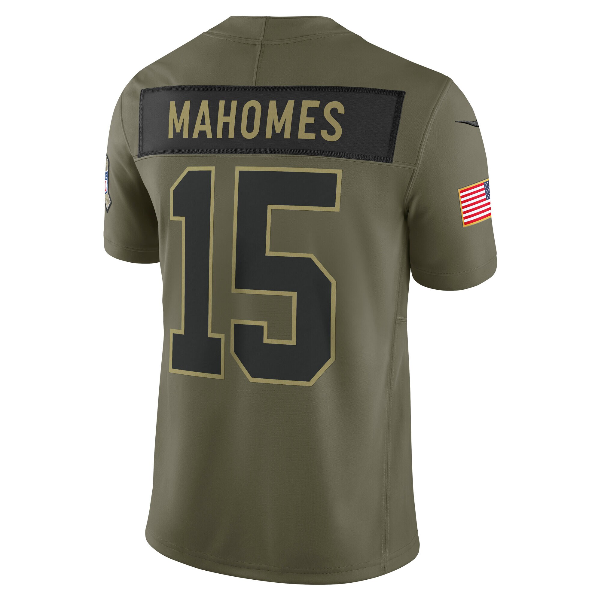 Men's Kansas City Chiefs Patrick Mahomes Olive 2025 Salute to Service Limited Jersey