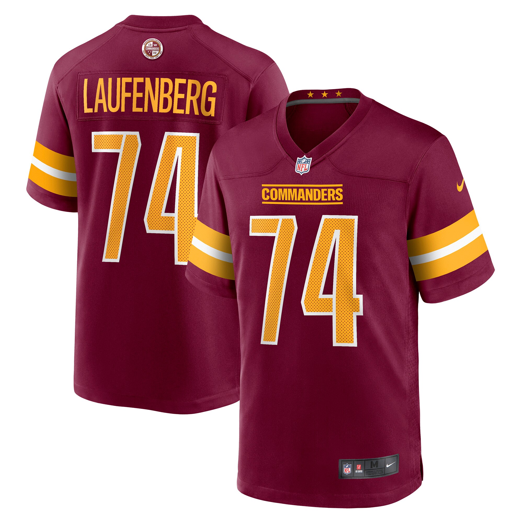 Nolan Laufenberg Washington Commanders  Game Jersey - Burgundy