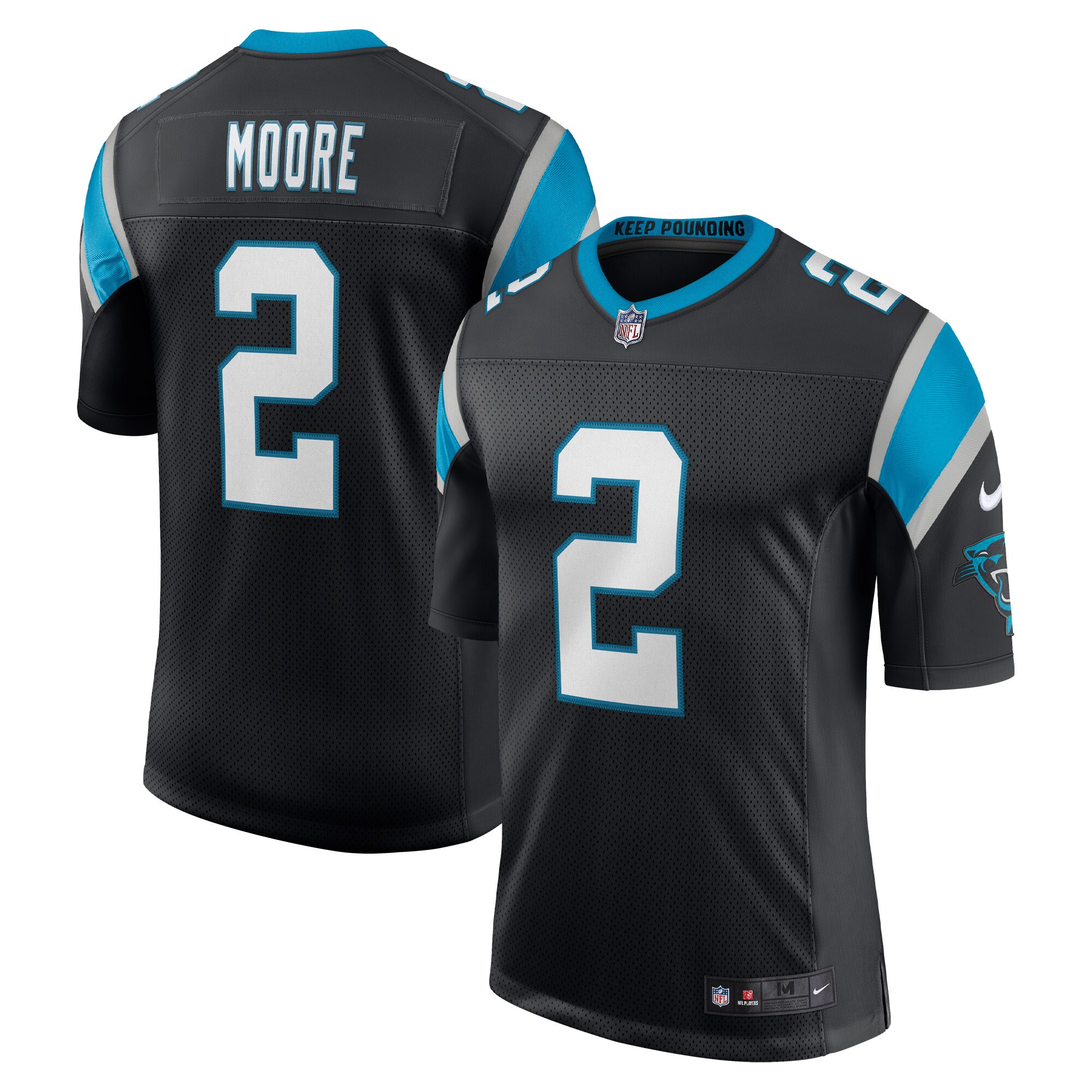D.J. Moore Carolina Panthers  Vapor Limited Jersey - Black