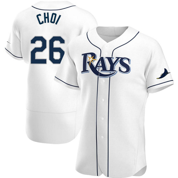 Men's Tampa Bay Rays #26 Ji-Man Choi White Home  MLB Jersey