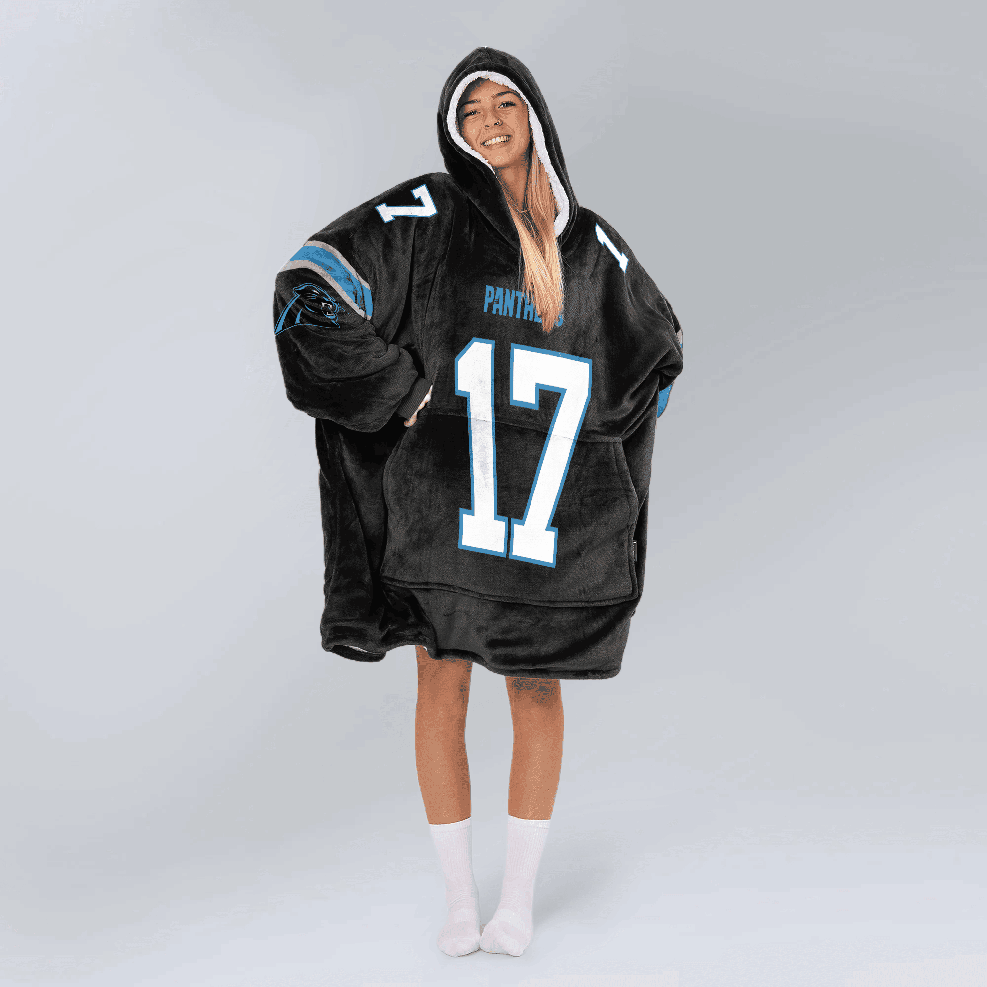 Adult 17 Carolina Football Unisex Blanket Hoodie