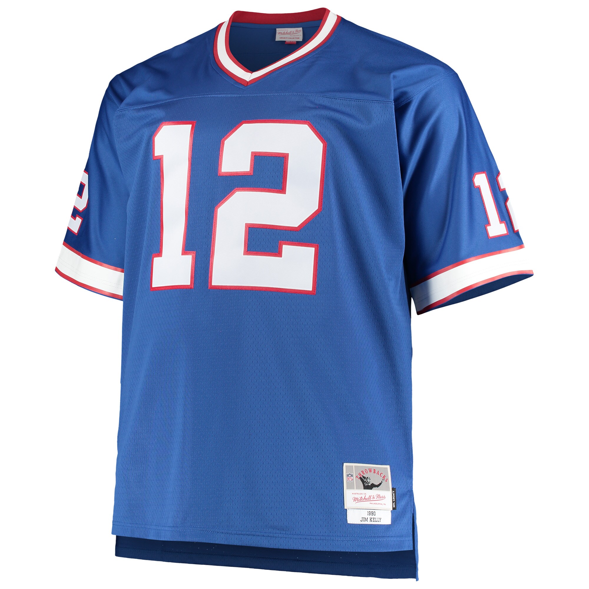 Jim Kelly Buffalo Bills  Big & Tall 1990 Retired Player Replica Jersey - Royal