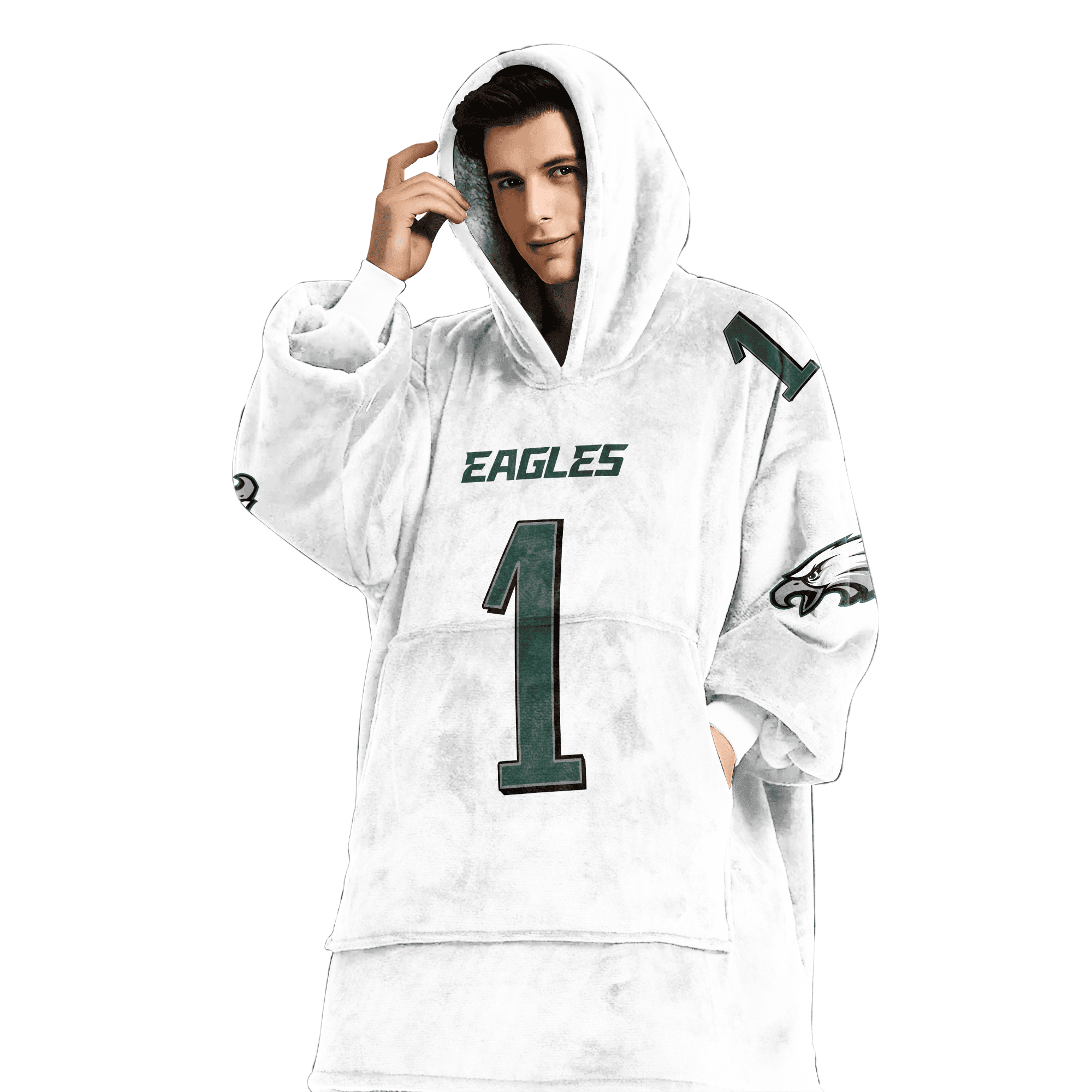 Adult 1 Philadelphia Football Unisex Blanket Hoodie
