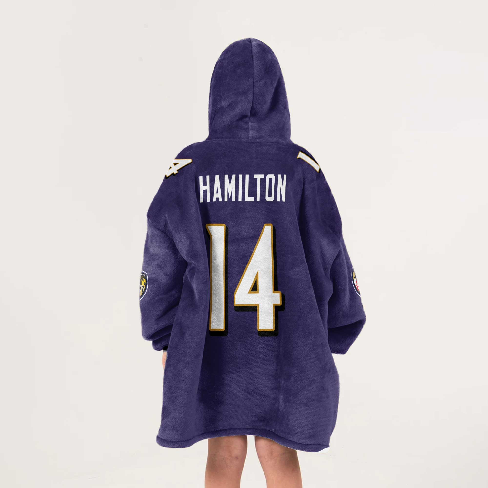 Kid 14 Baltimore Football Unisex Blanket Hoodie